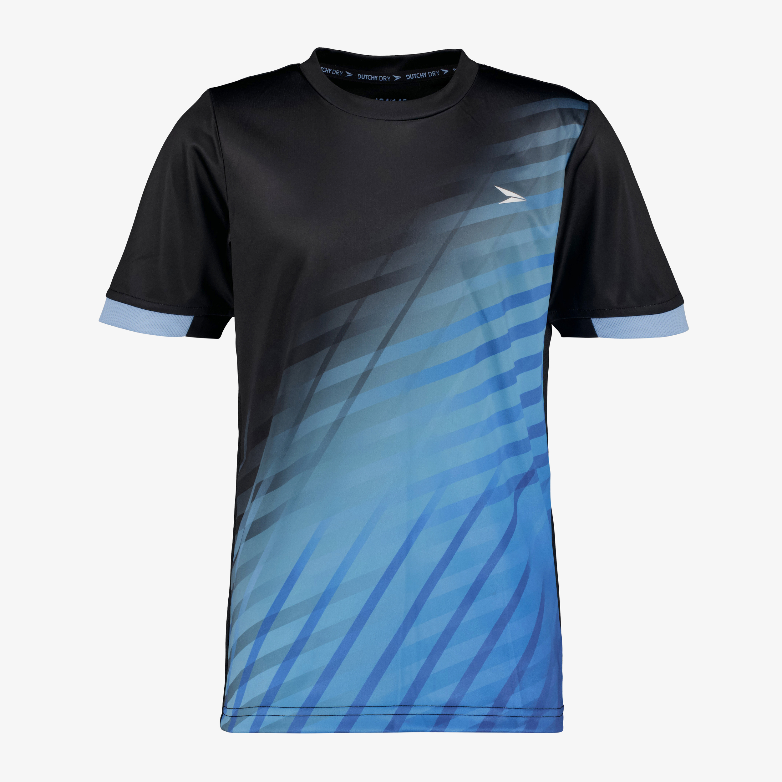 Dutchy Dry kinder voetbal T-shirt zwart blauw meisjes sport & spel
