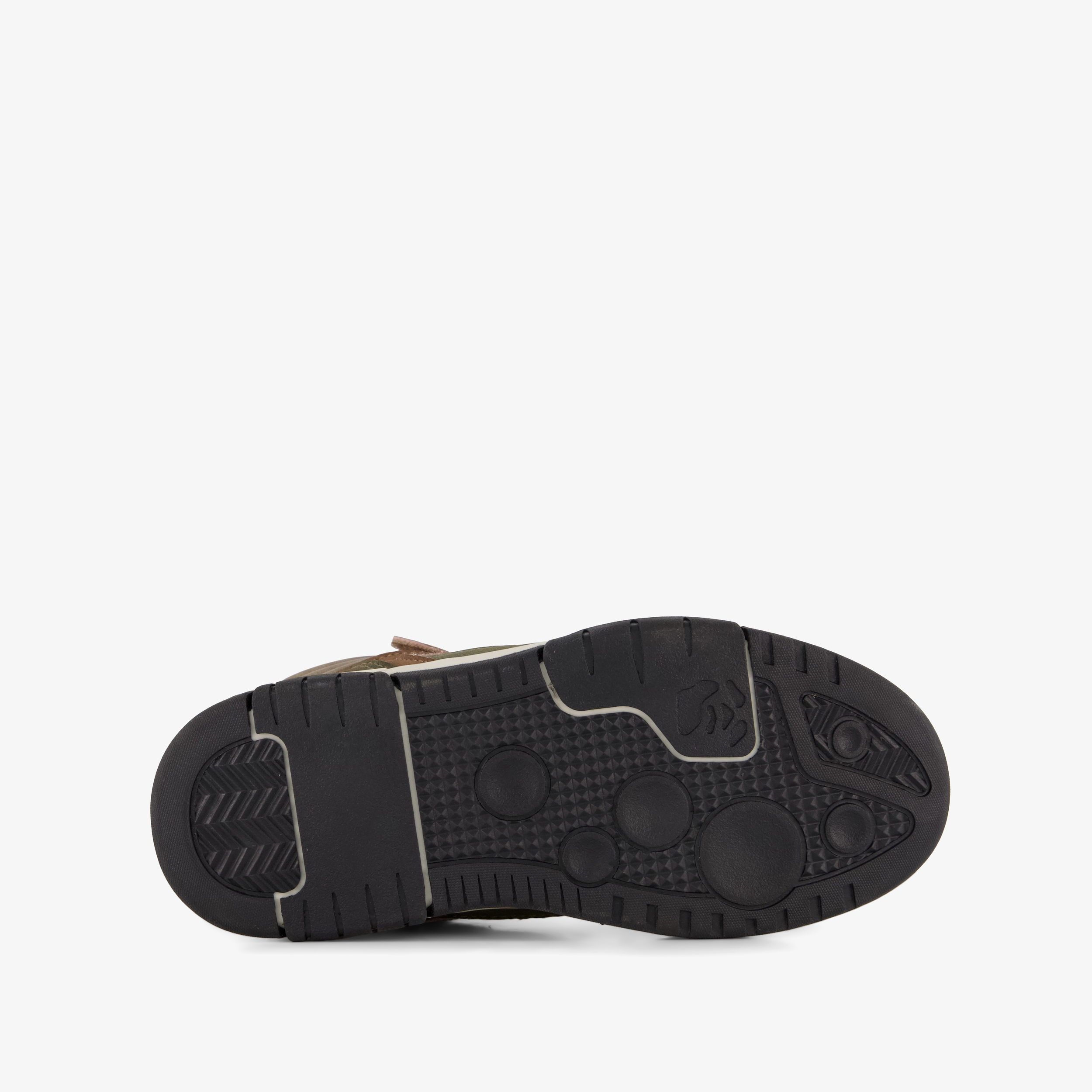 Blue Box hoge jongens sneakers bruin groen – foto 3