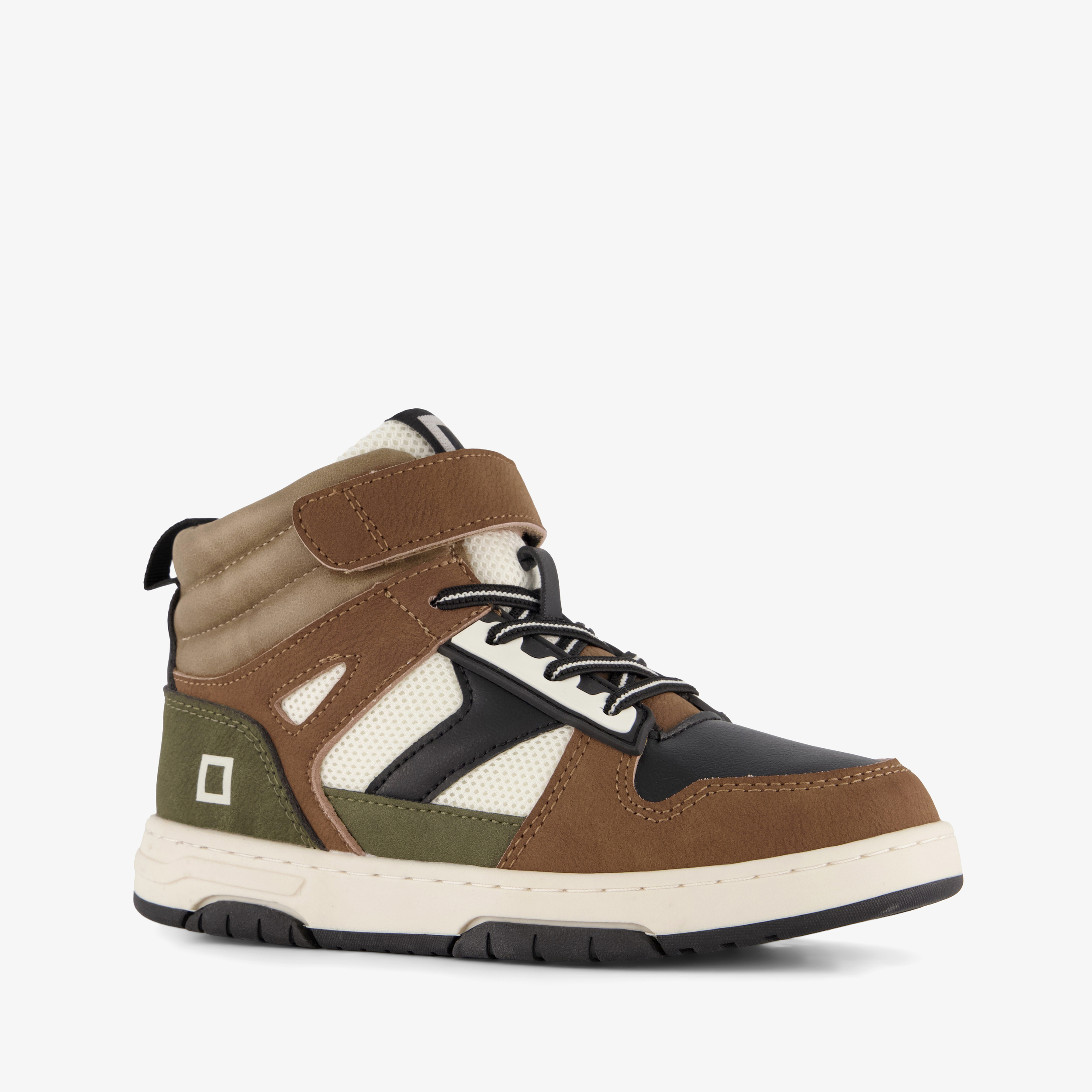 Blue Box hoge jongens sneakers bruin groen