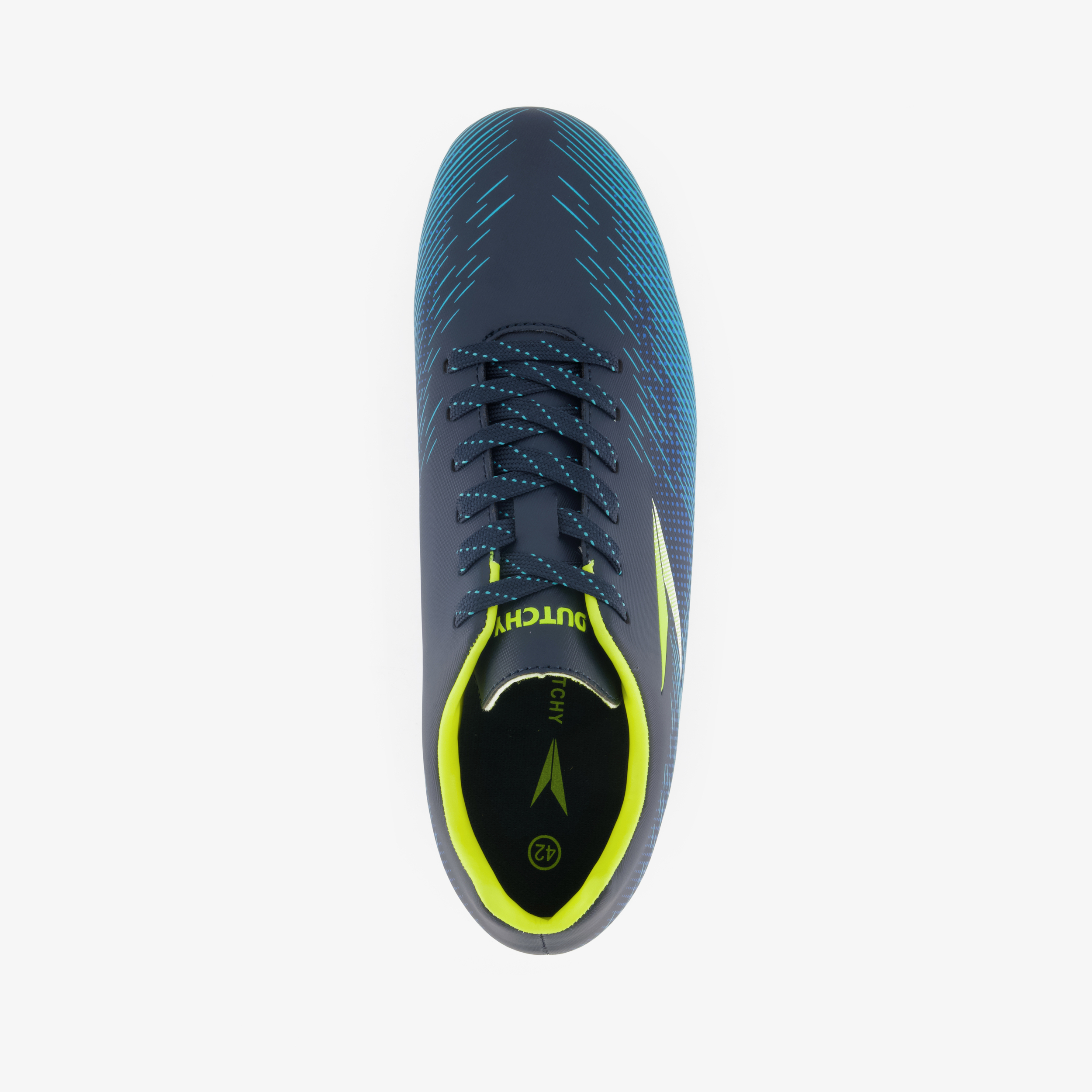 Dutchy Vision FG heren voetbalschoenen blauw geel veldschoenen – foto 4