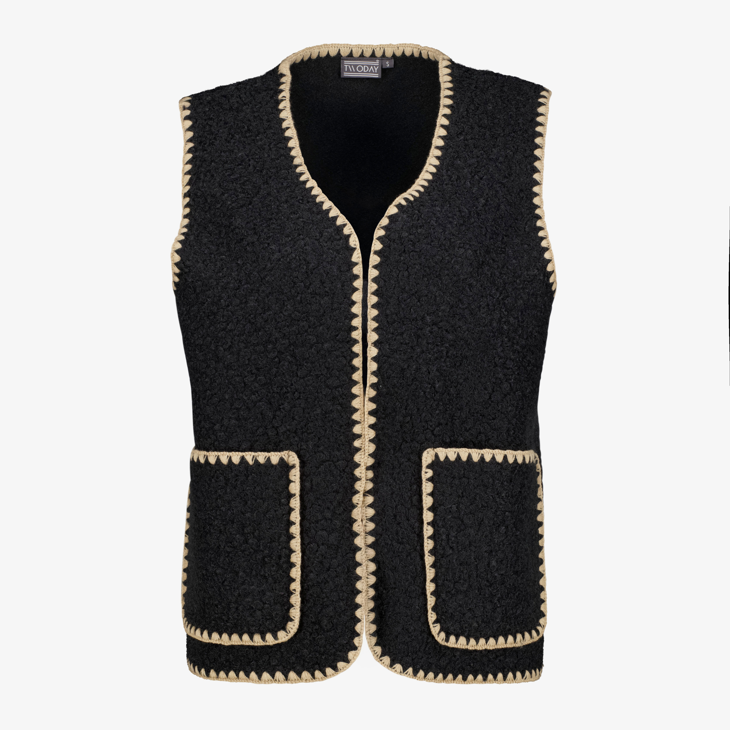 TwoDay dames teddy gilet zwart