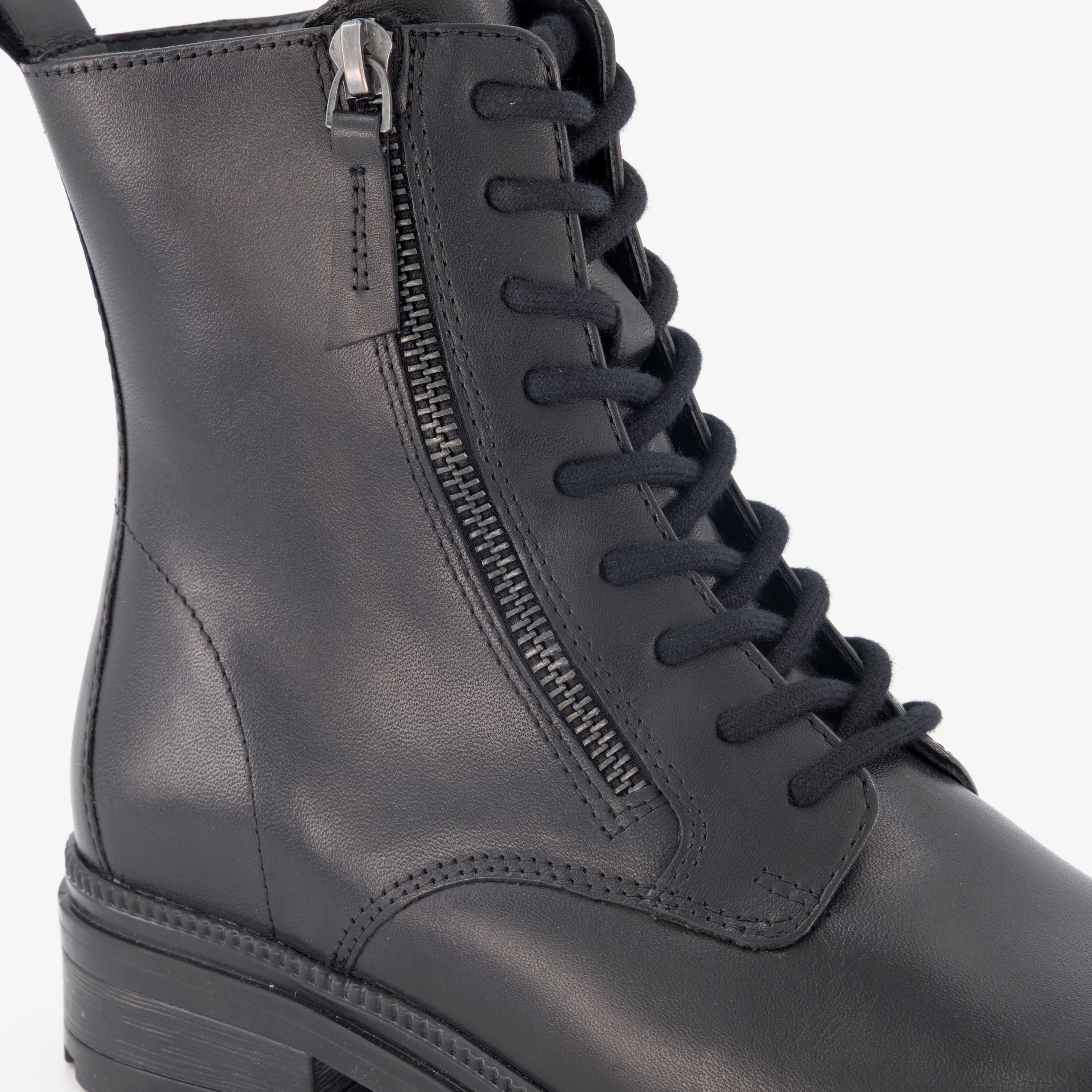 Harper leren dames veterboots zwart laarzen – foto 5