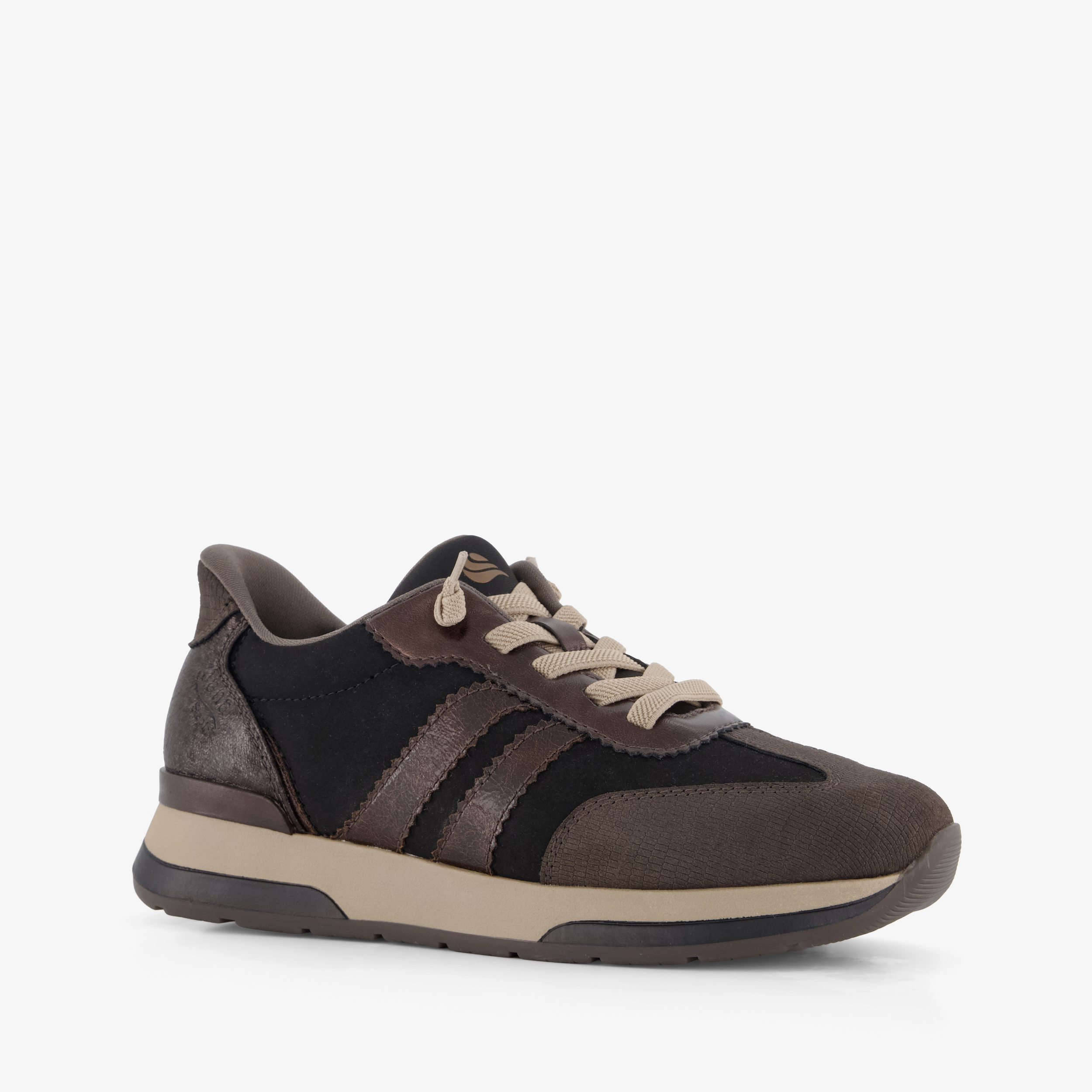 Softline dames sneakers met H leest bruin