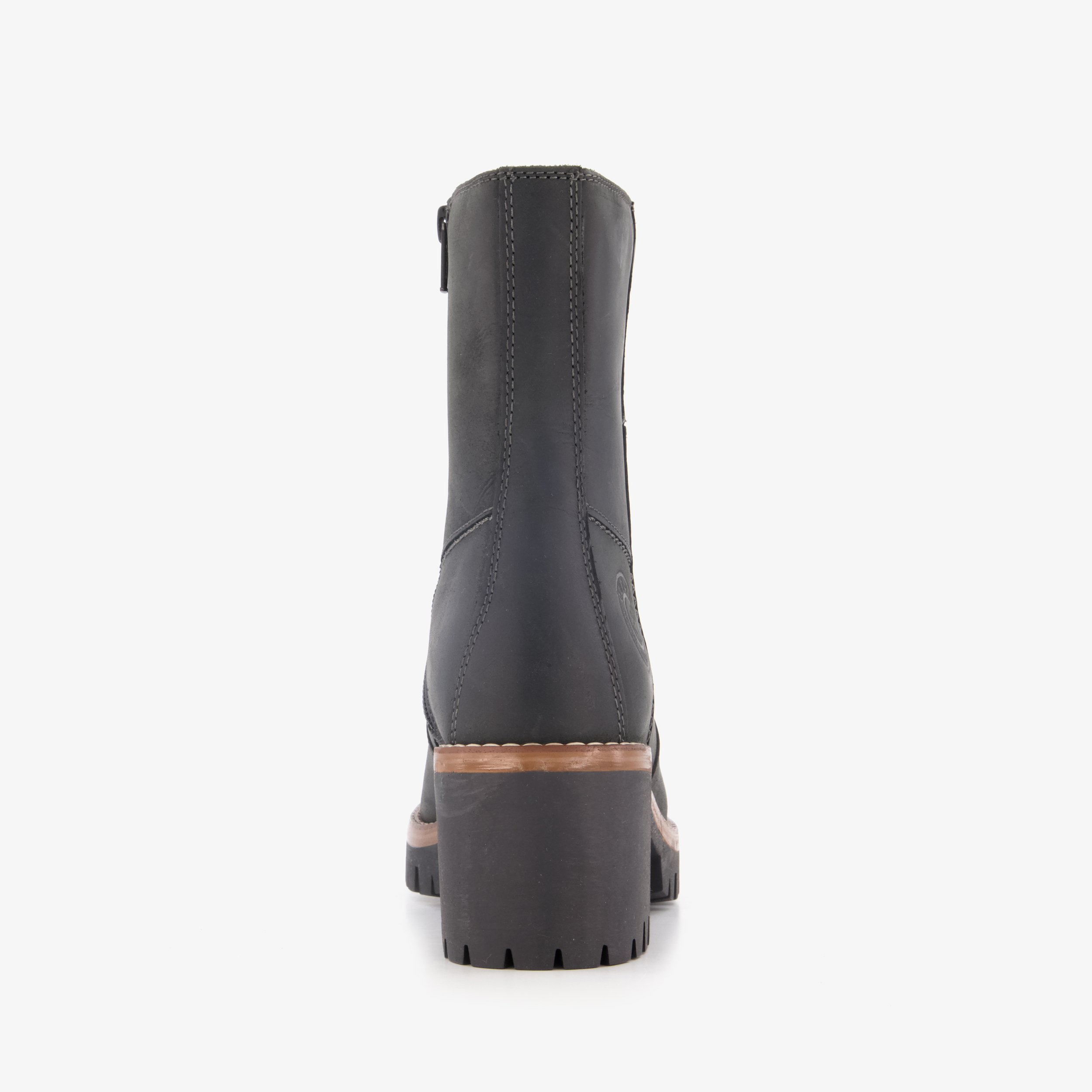Output leren dames boots met hak zwart enkellaarzen – foto 2