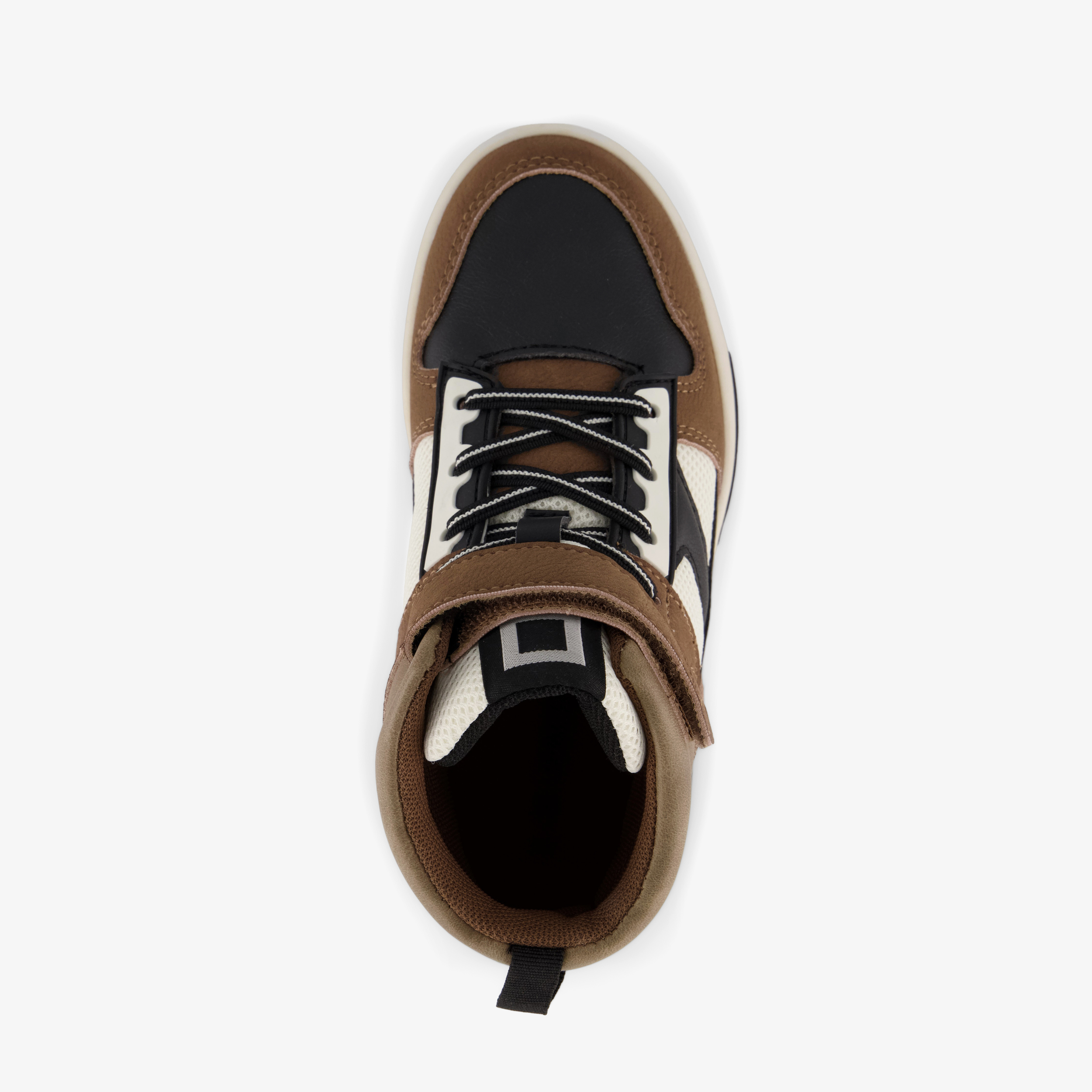 Blue Box hoge jongens sneakers bruin groen – foto 4