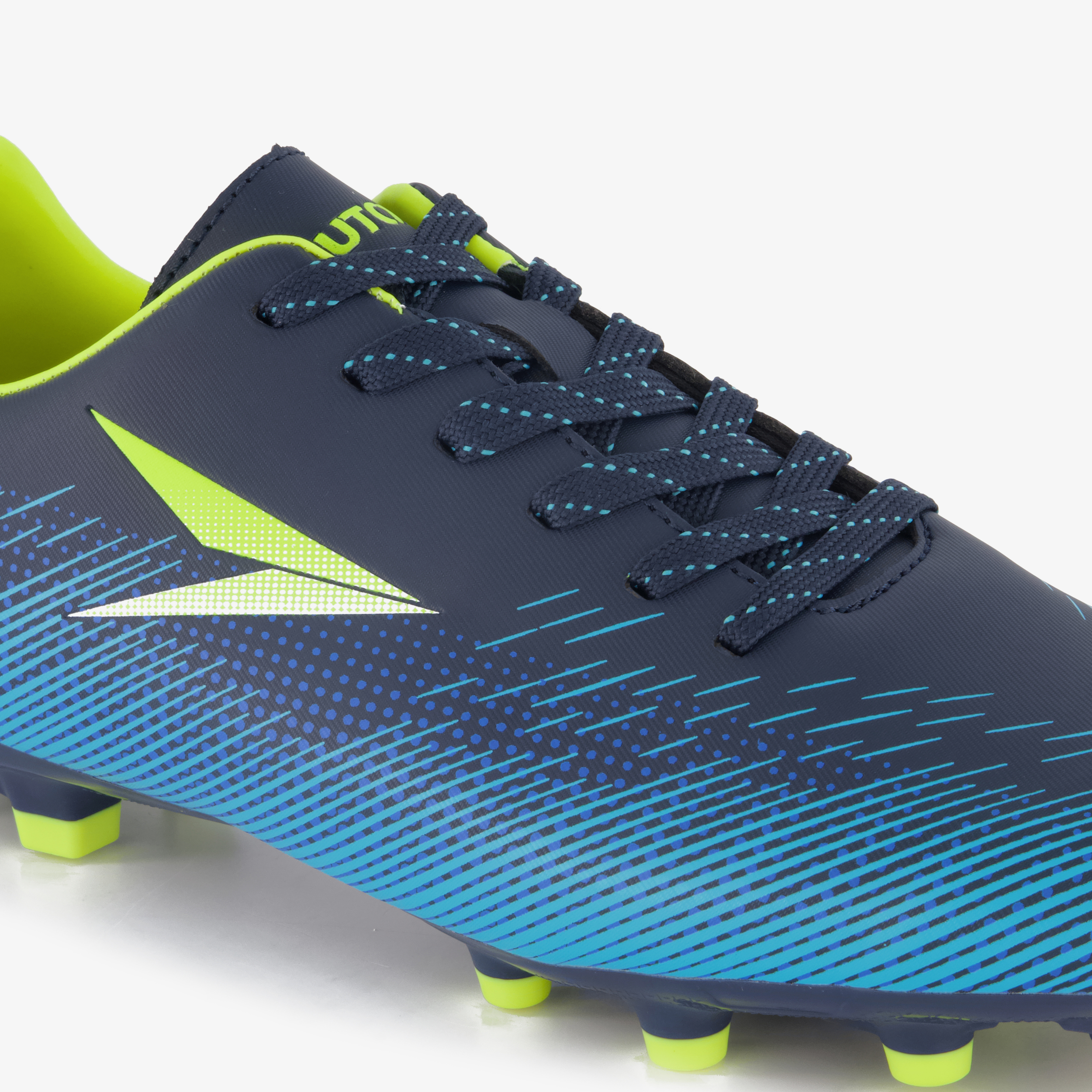 Dutchy Vision FG heren voetbalschoenen blauw geel veldschoenen – foto 5