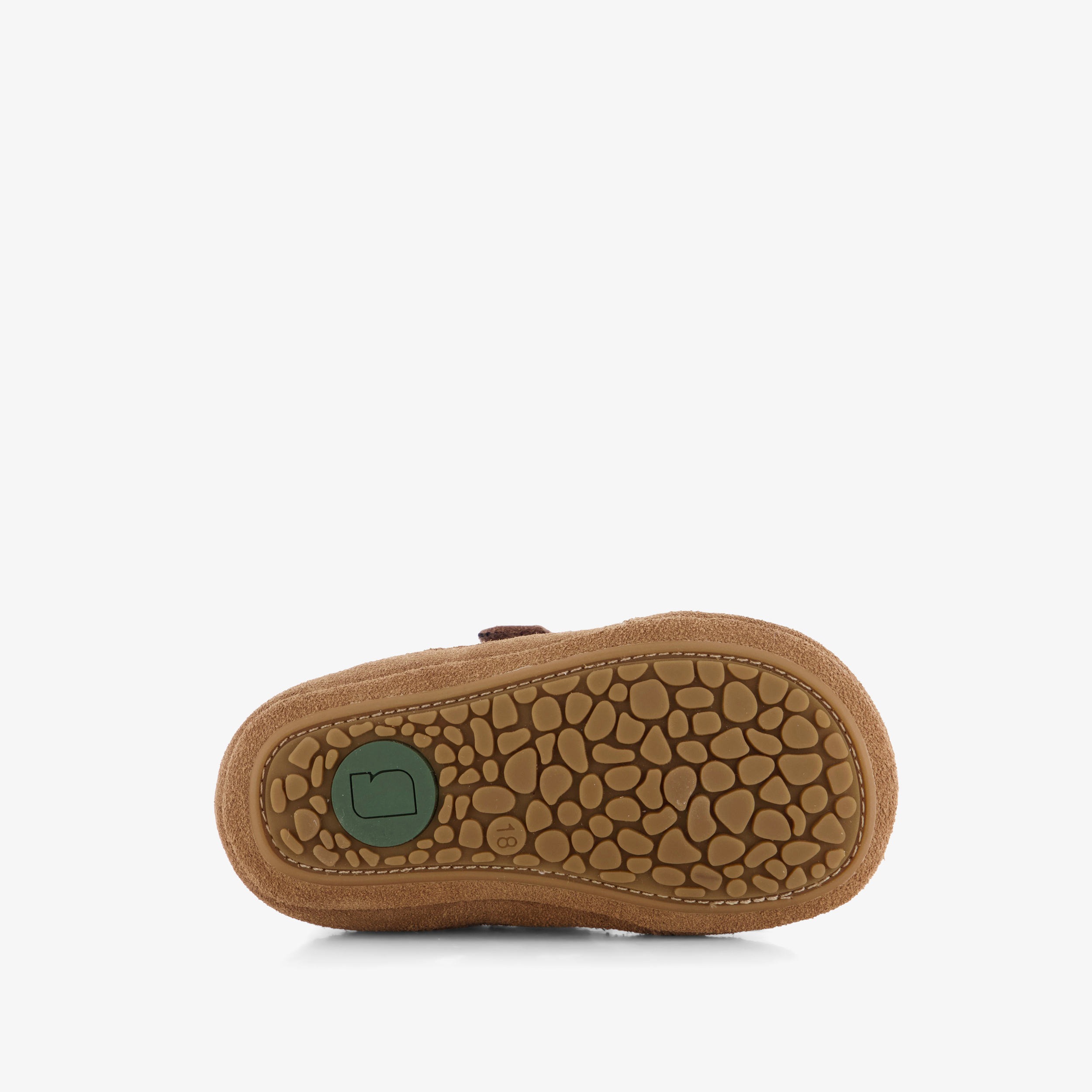Groot leren babyschoenen bruin meisjes – foto 3