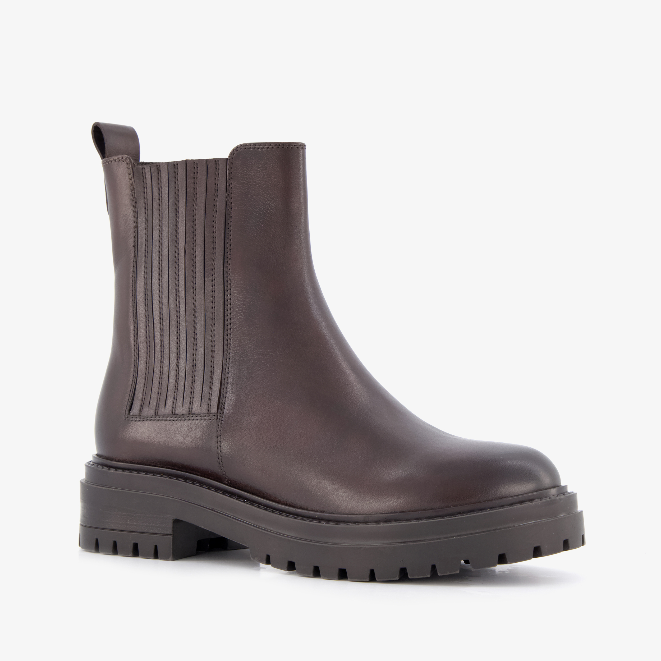 Harper leren dames Chelsea boots donkerbruin