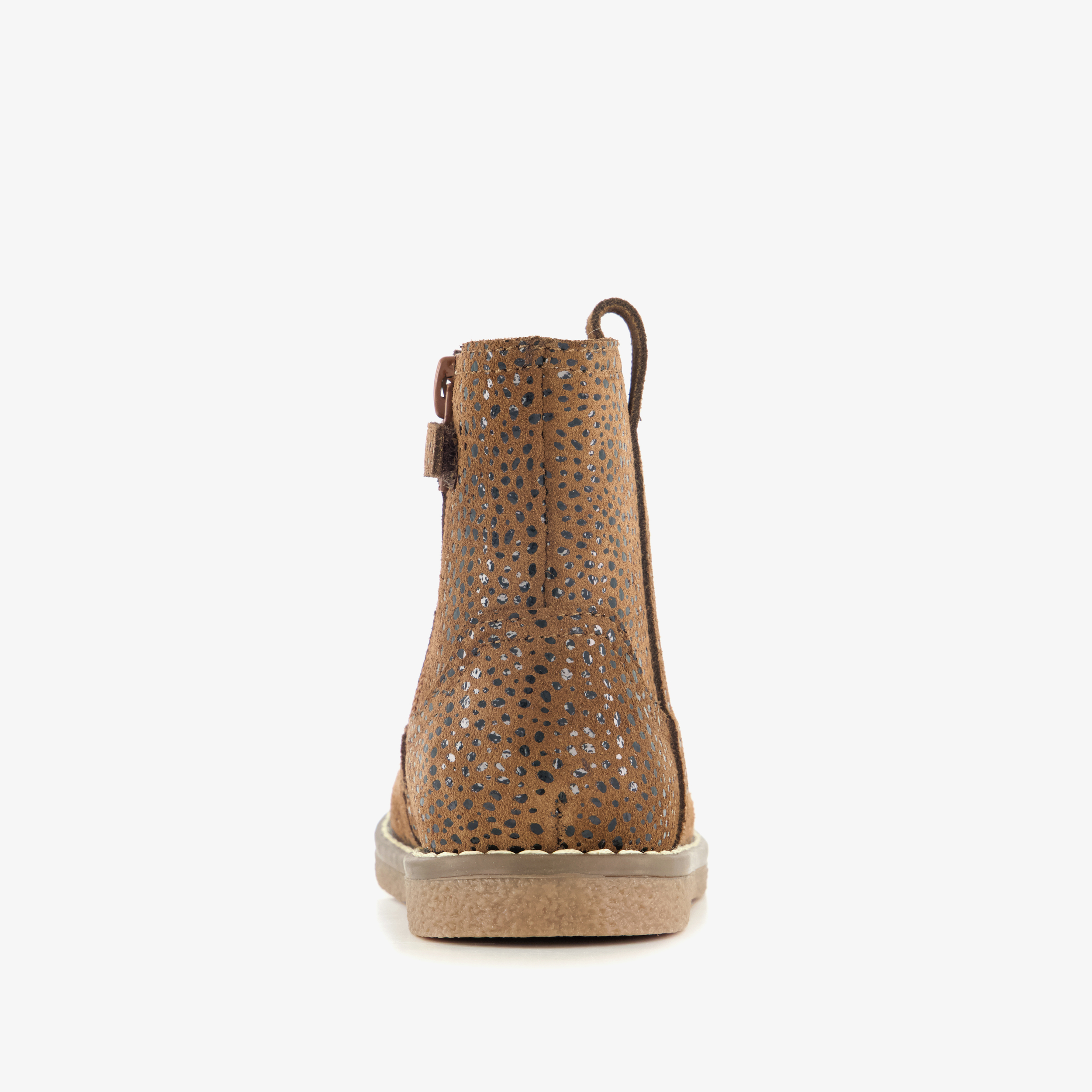 Stap suède meisjes boots met stippen bruin – foto 2
