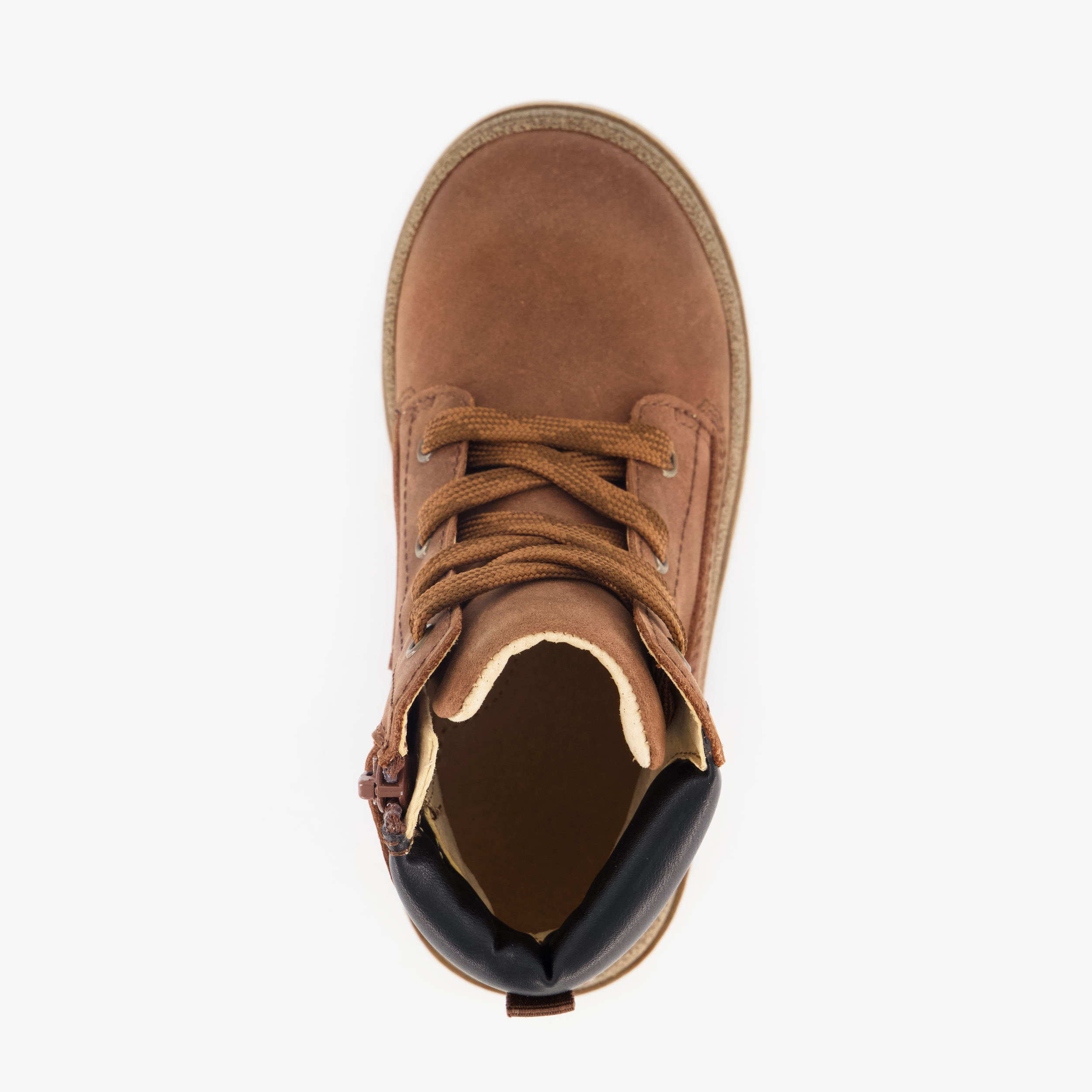 Stap leren jongens veterschoenen bruin boots – foto 4