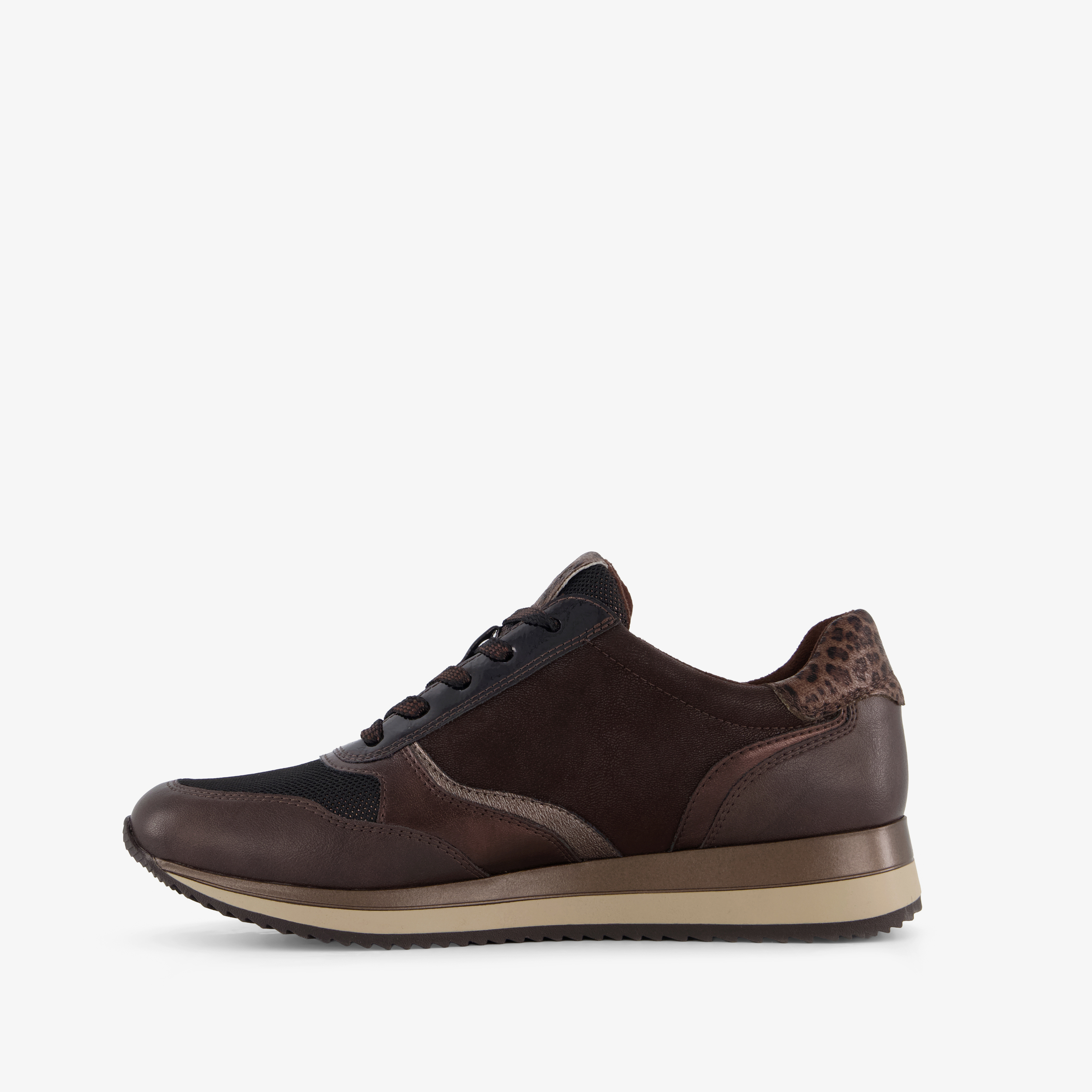 Jana dames sneakers met H leest bruin