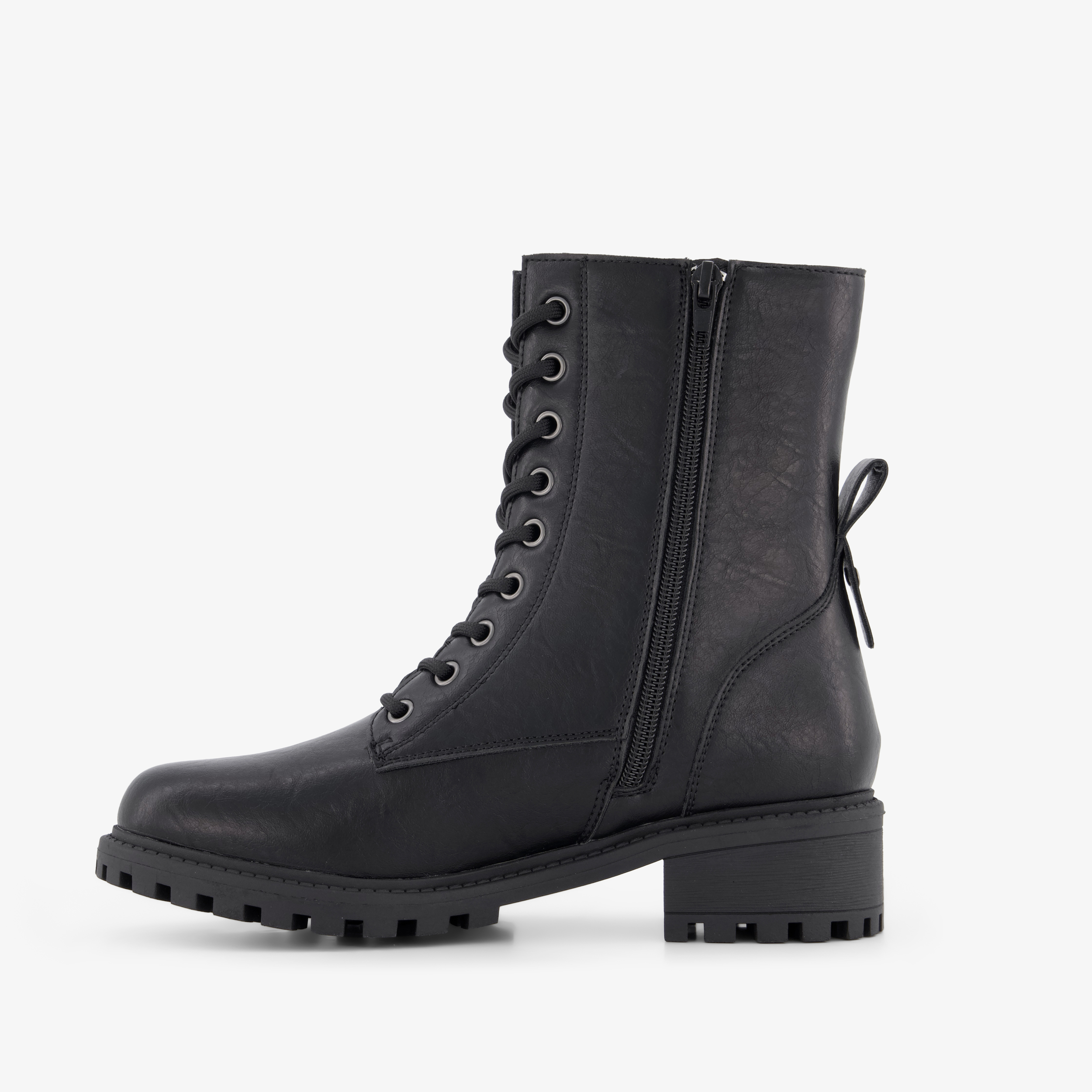 Blue Box dames veterboots zwart