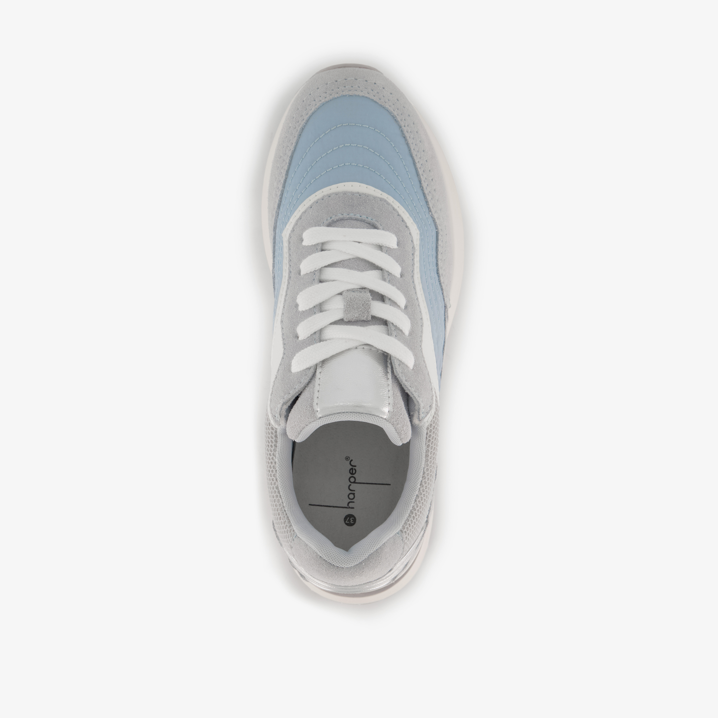 Harper suède dames sneakers blauw – foto 4