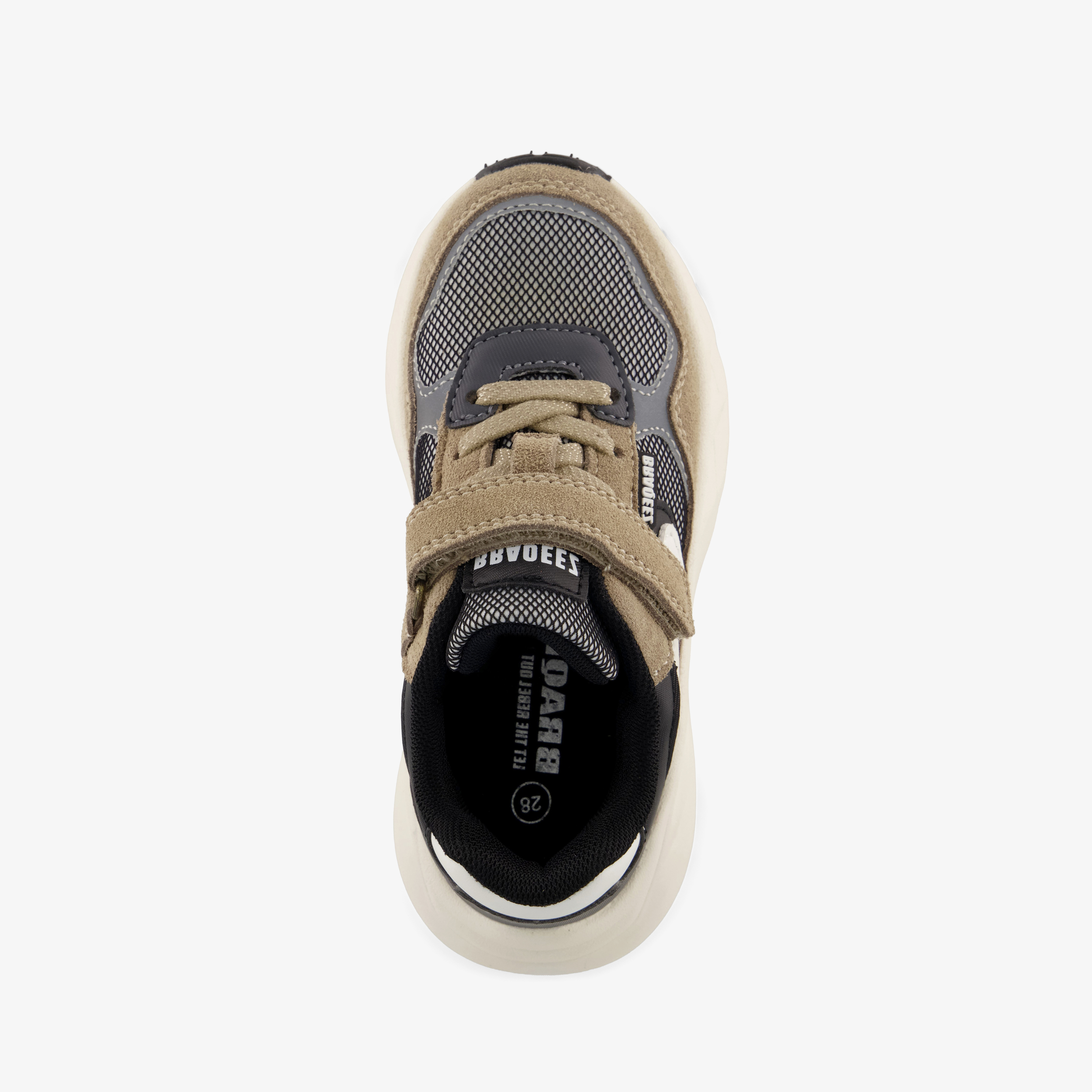 Braqeez jongens sneakers beige grijs – foto 4