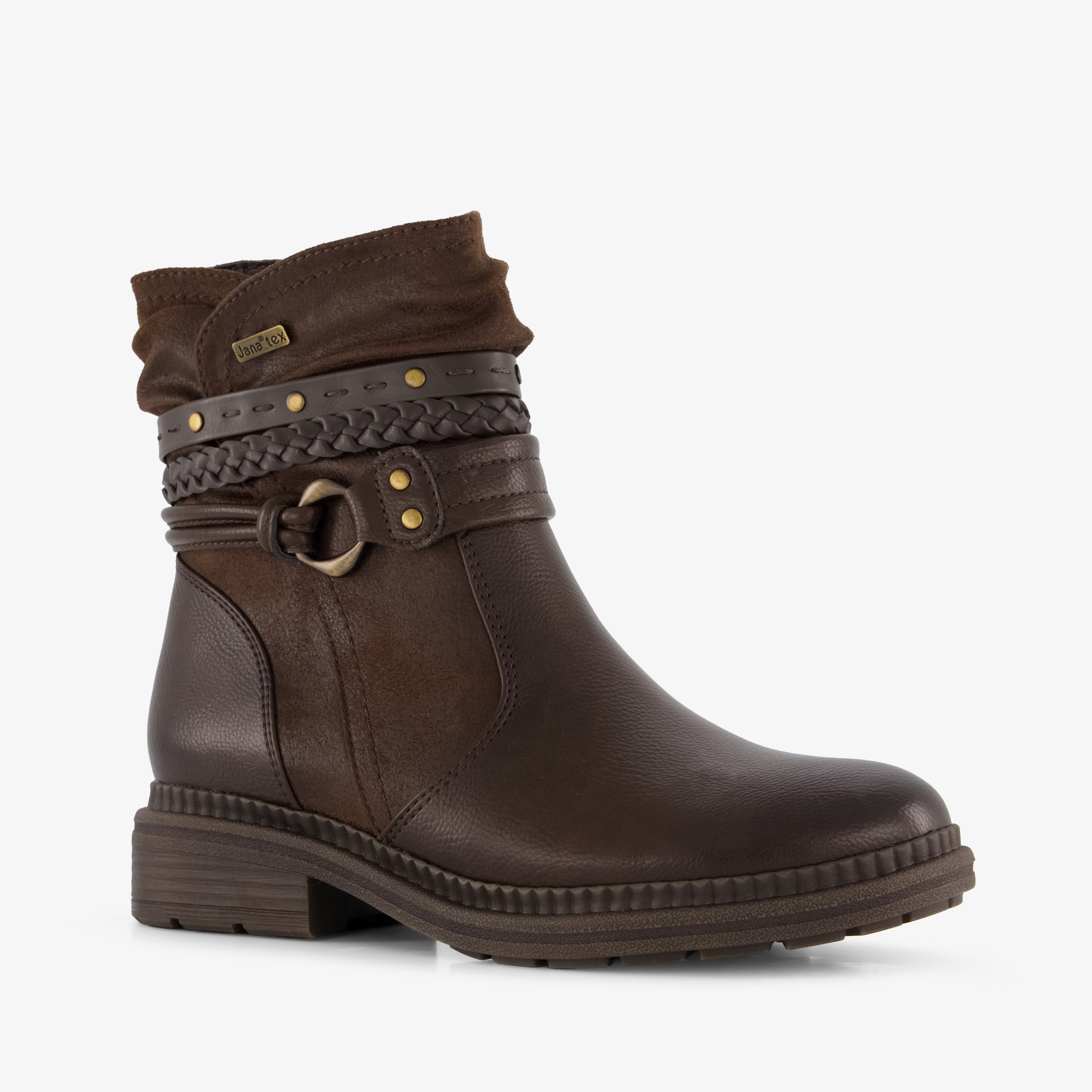 Jana dames boots met H leest bruin enkellaarzen