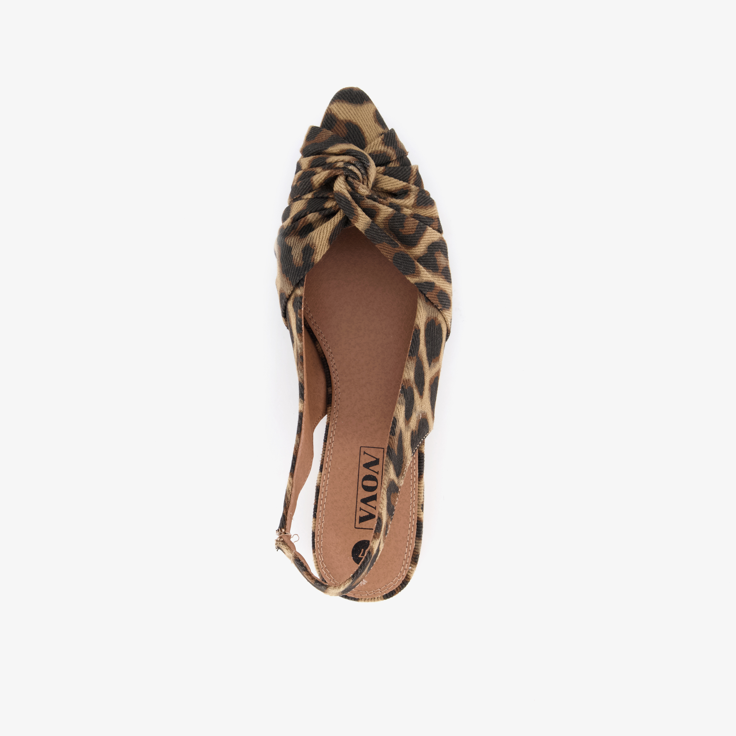 Nova dames panterprint slingbacks met knoop – foto 4