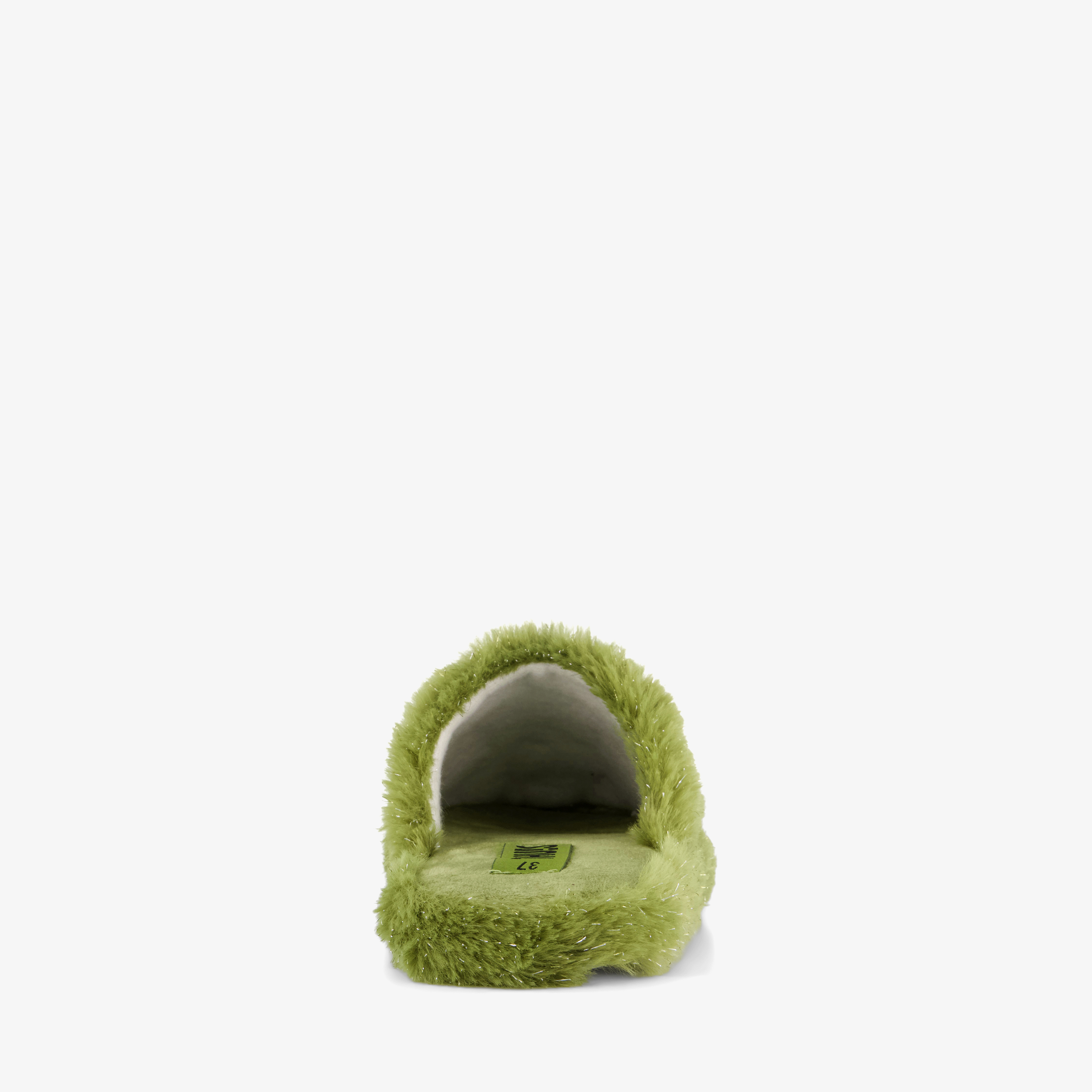 Thu!s fluffy dames instap pantoffels matcha groen – foto 2