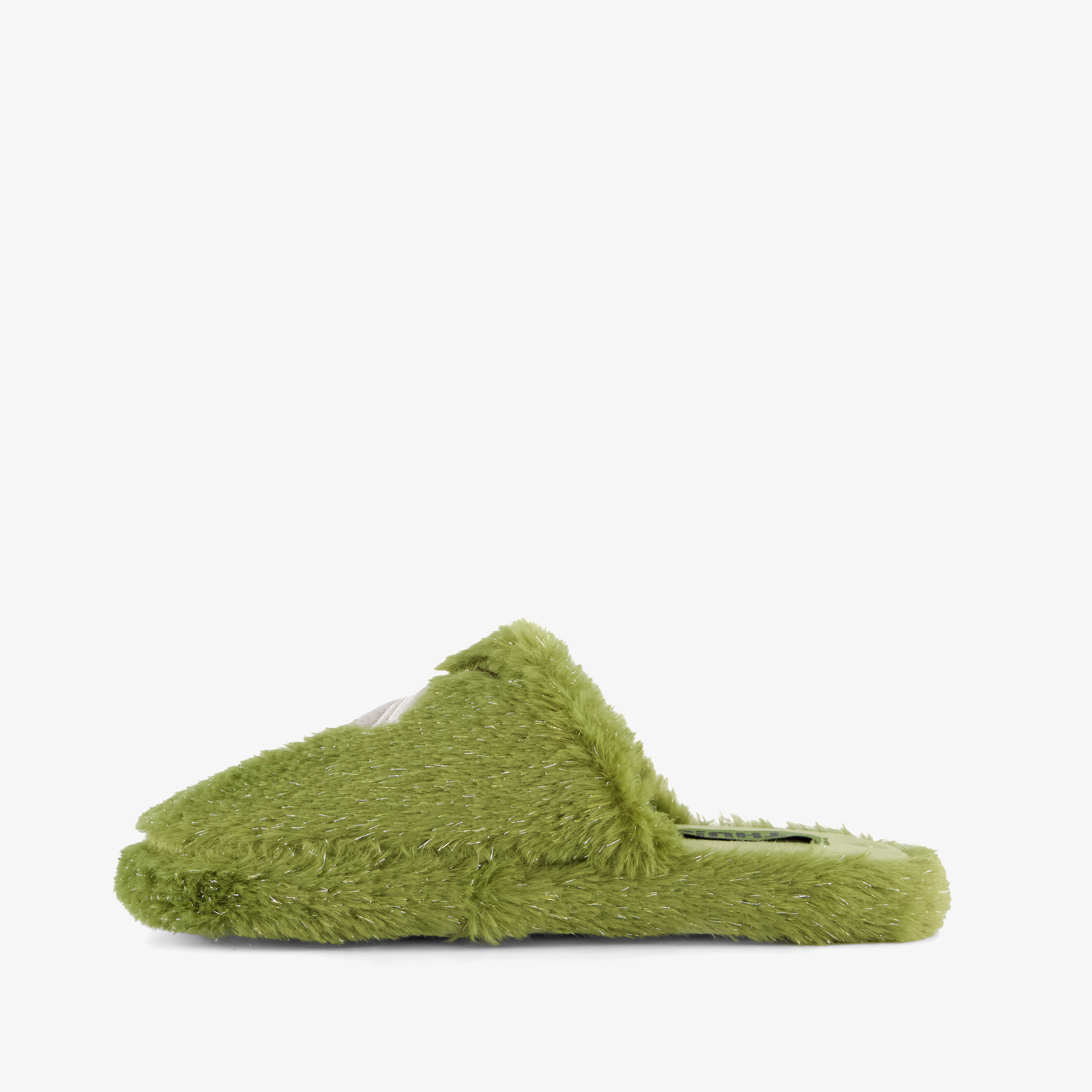 Thu!s fluffy matcha sloffen voor dames - groen