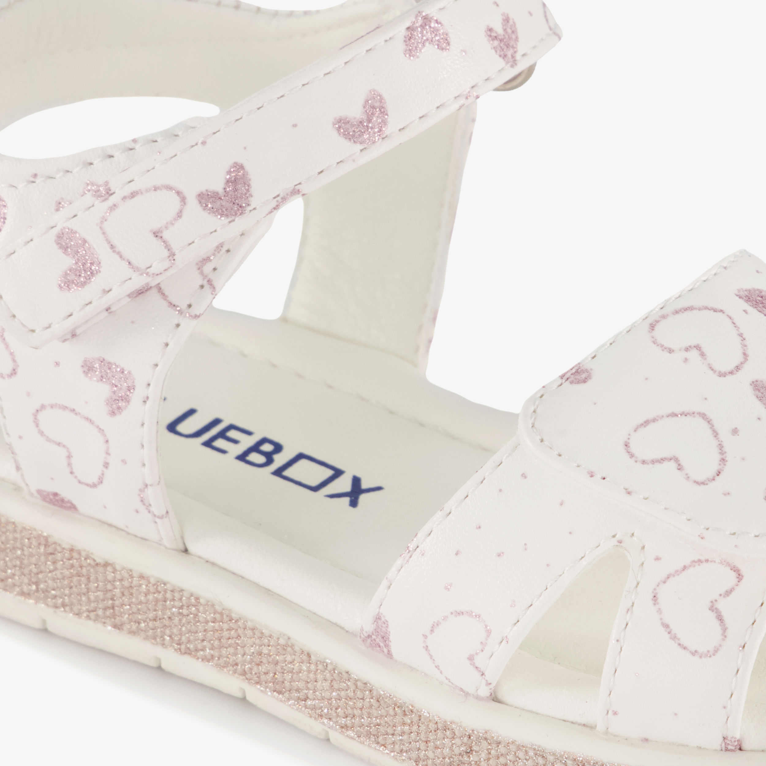 Blue Box meisjes sandalen met hartjes wit – foto 5