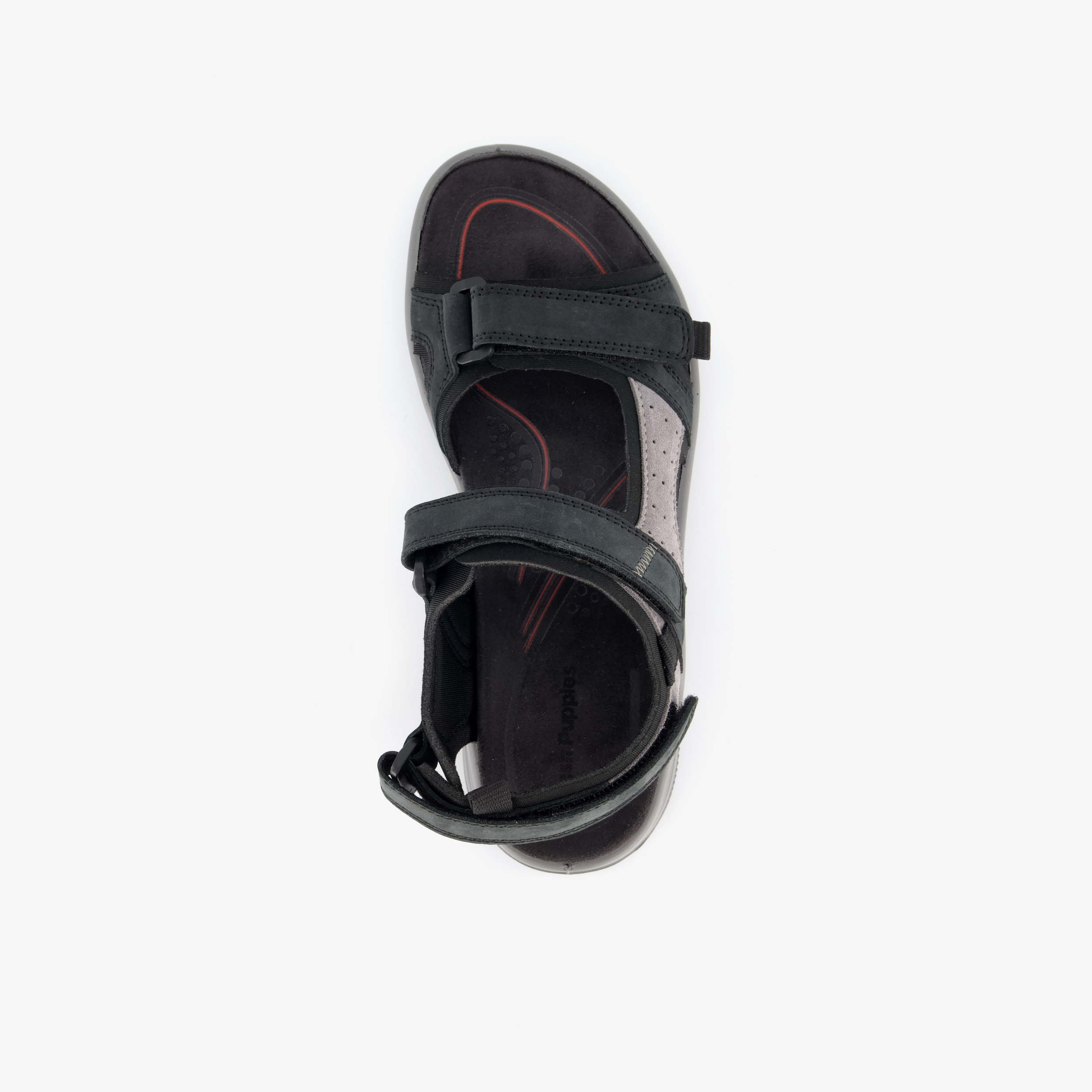 Hush Puppies leren dames sandalen zwart – foto 4
