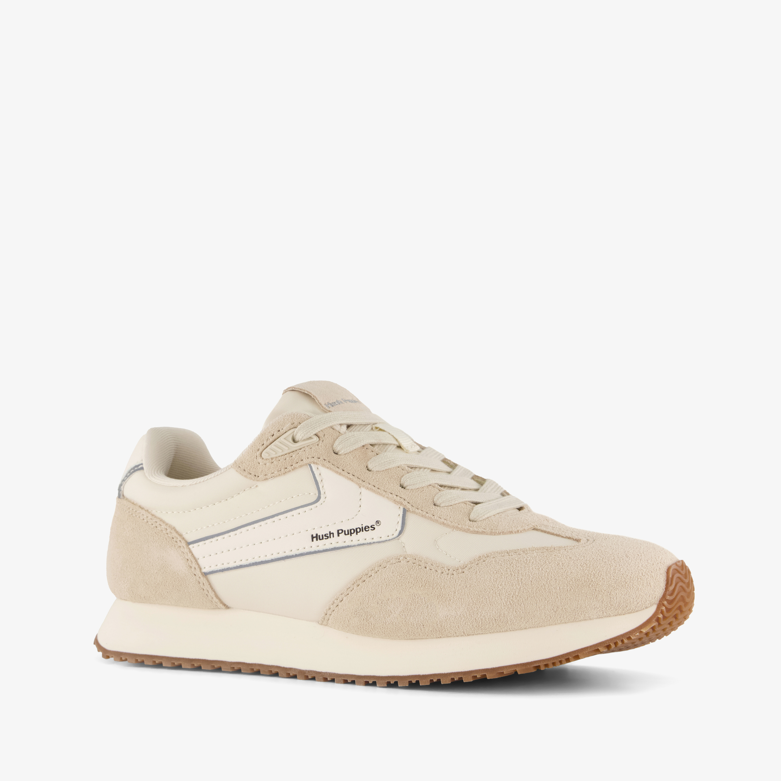 Hush Puppies dames sneakers beige wit