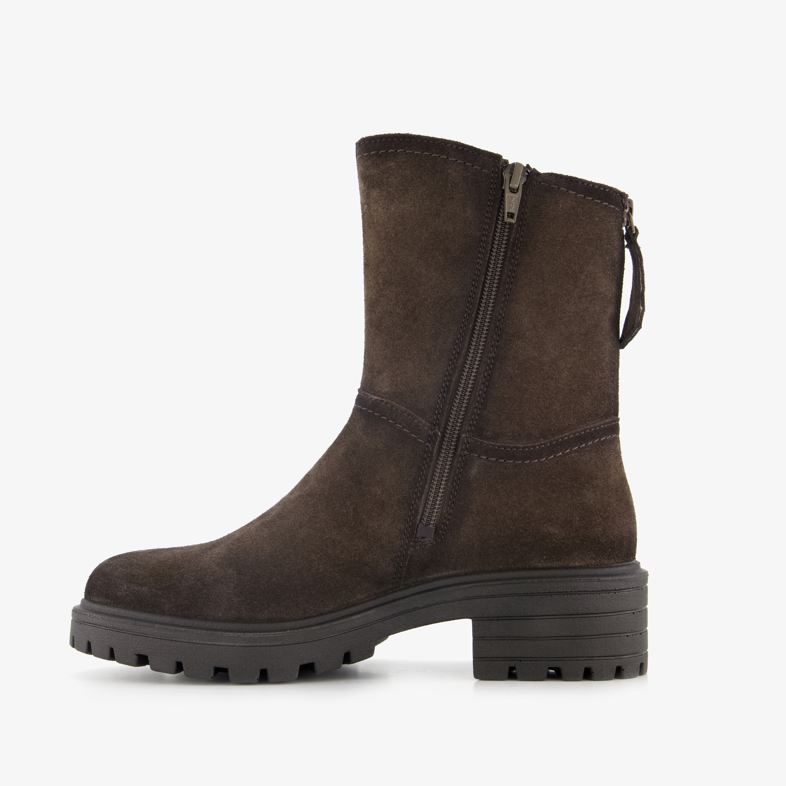 Hush Puppies suède dames boots donkerbruin