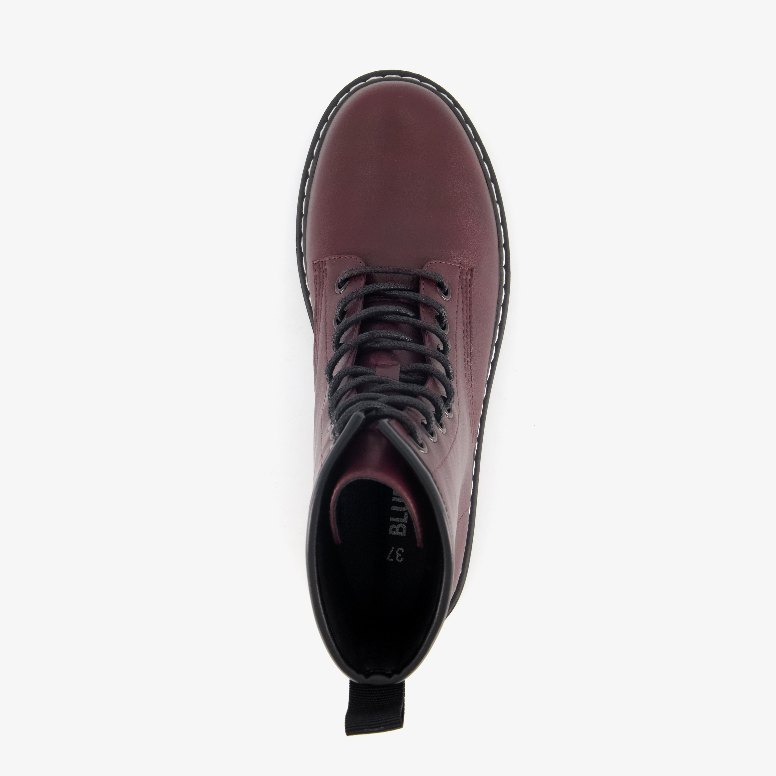 Blue Box dames veterboots bordeaux rood laarzen – foto 4