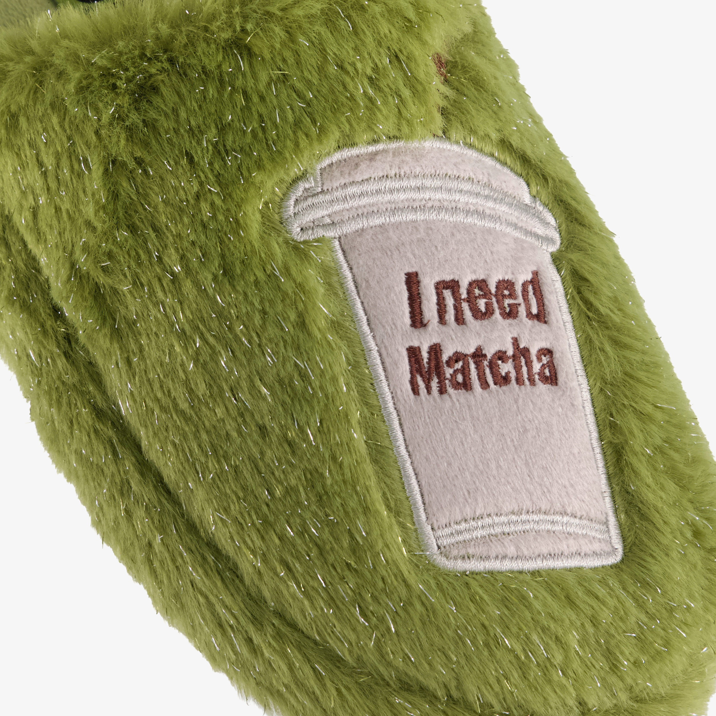 Thu!s fluffy dames instap pantoffels matcha groen – foto 5