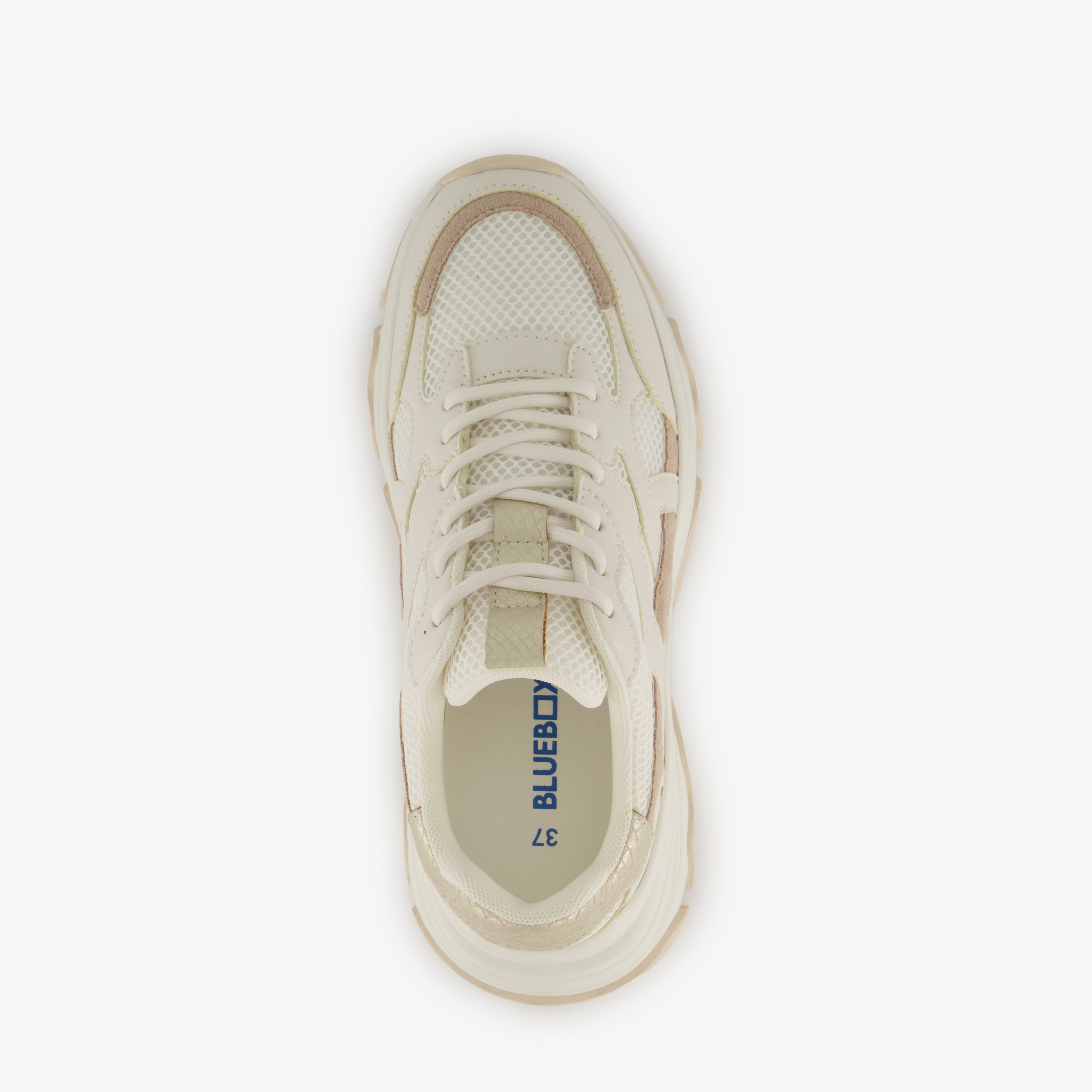 Blue Box dames dad sneakers beige goud – foto 4