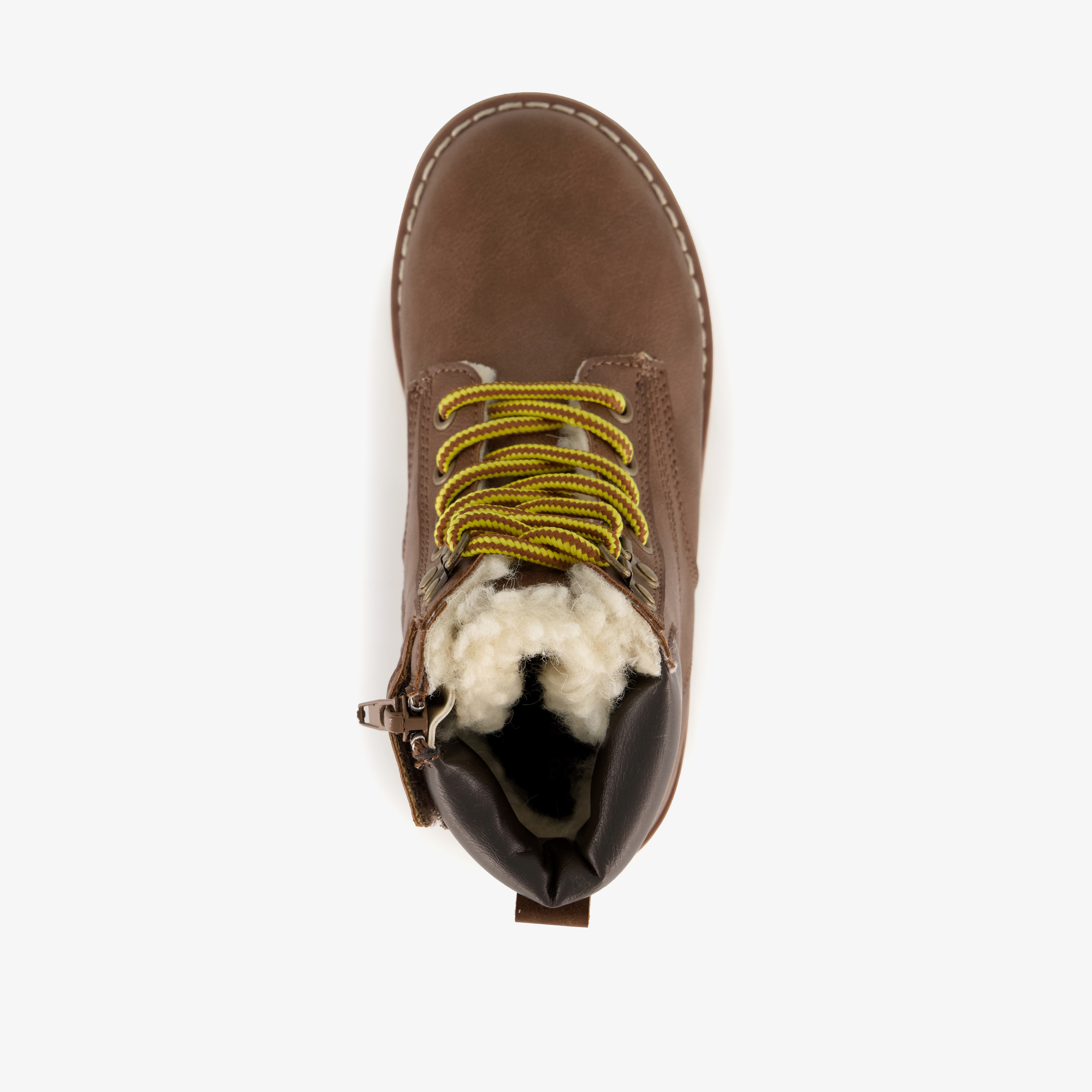 Blue Box gevoerde jongens veterboots cognac bruin – foto 4