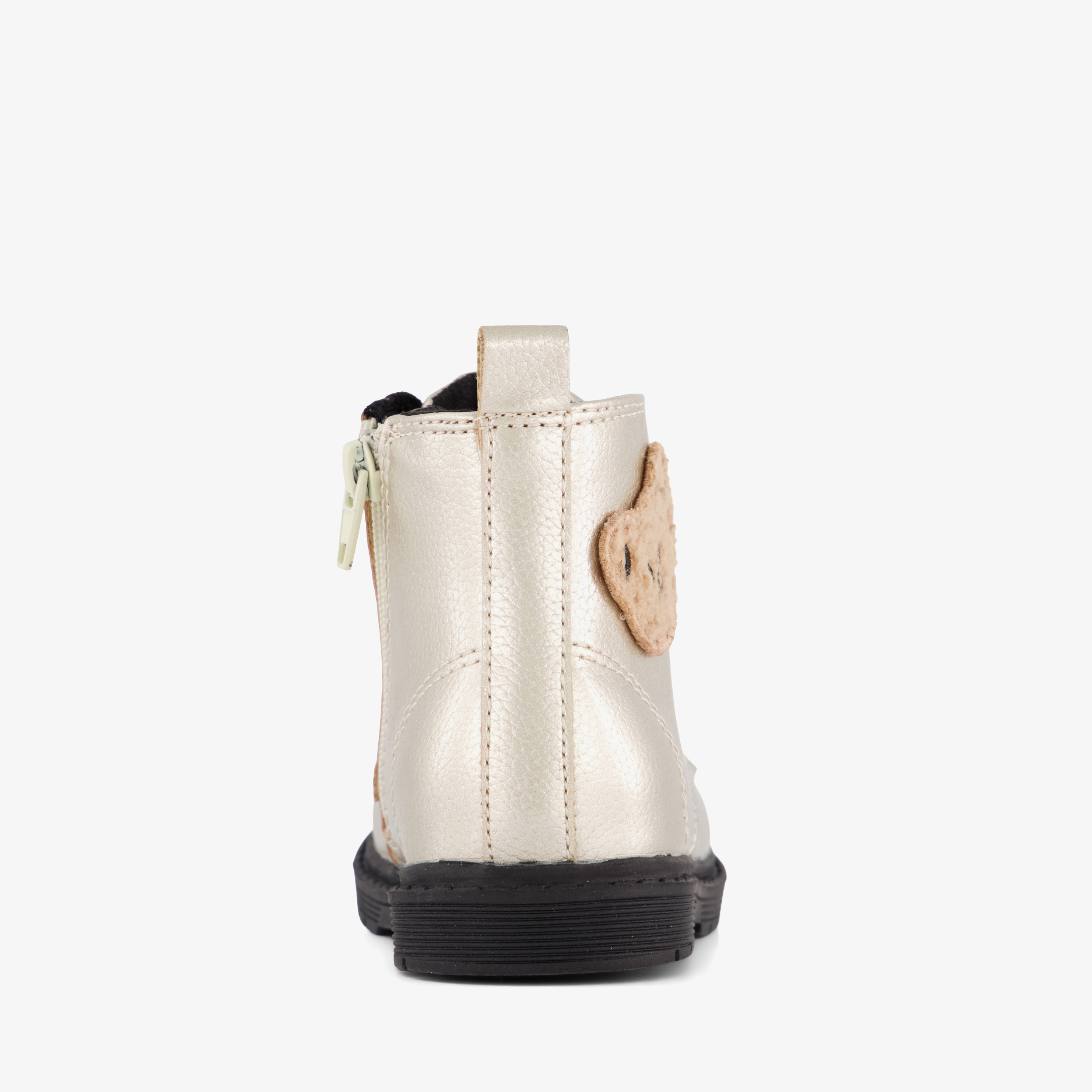 Blue Box meisjes veterboots goud met teddybeertje – foto 2