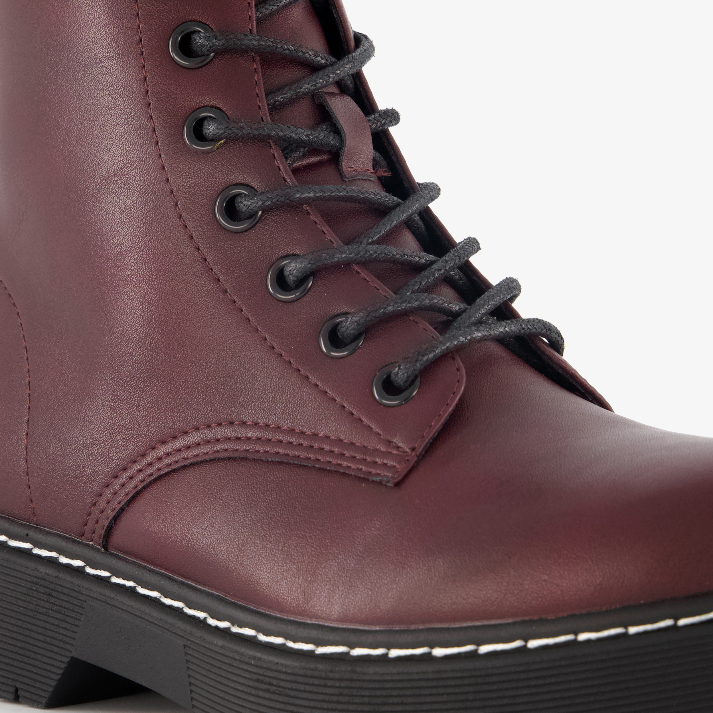 Blue Box dames veterboots bordeaux rood laarzen – foto 5