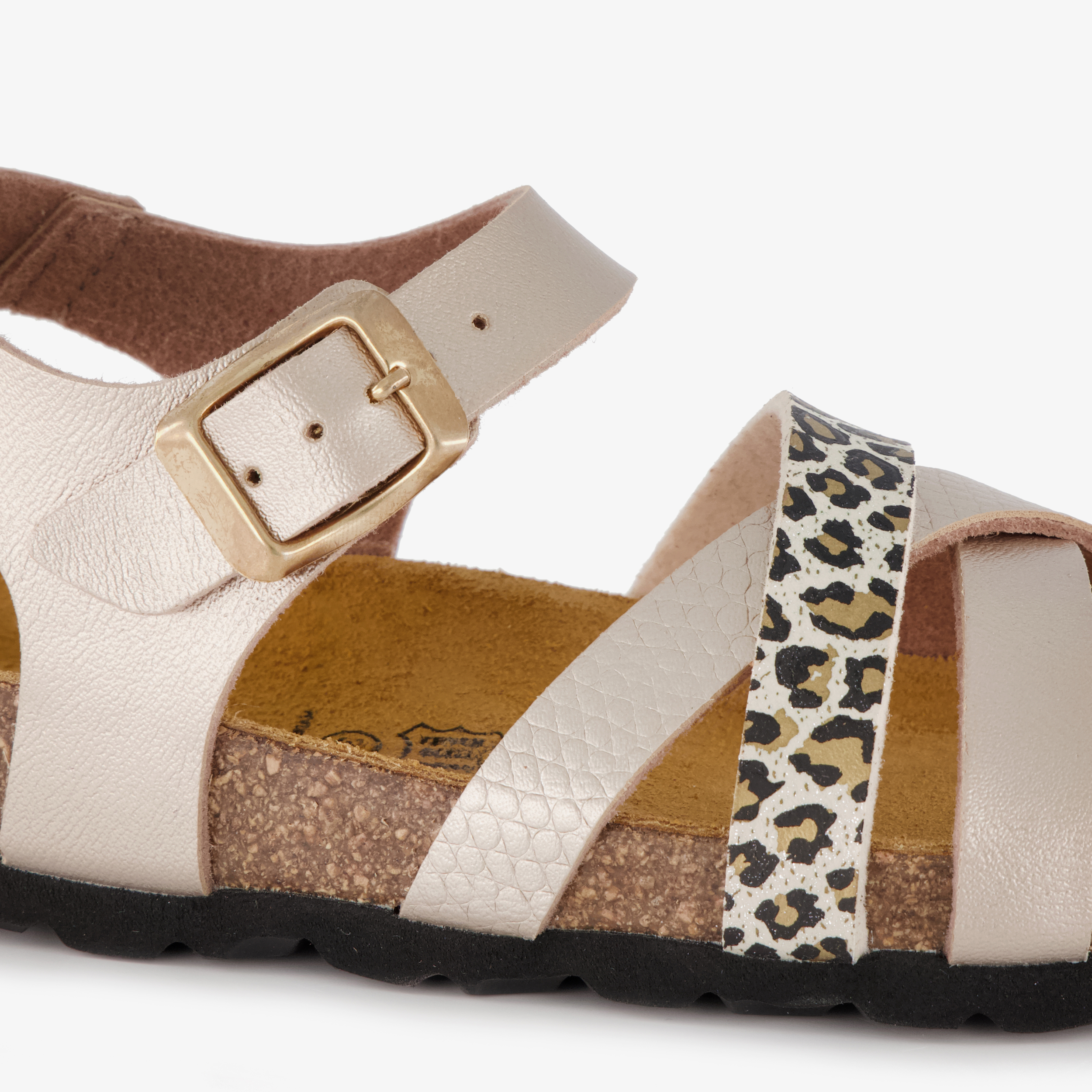 Hush Puppies meisjes sandalen met panterprint details goud – foto 5