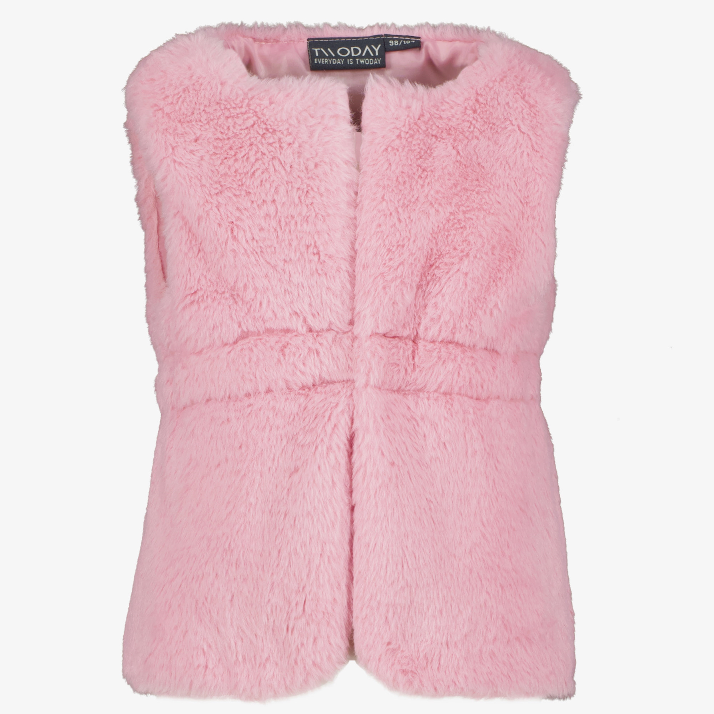 TwoDay meisjes gilet van imitatiebont roze