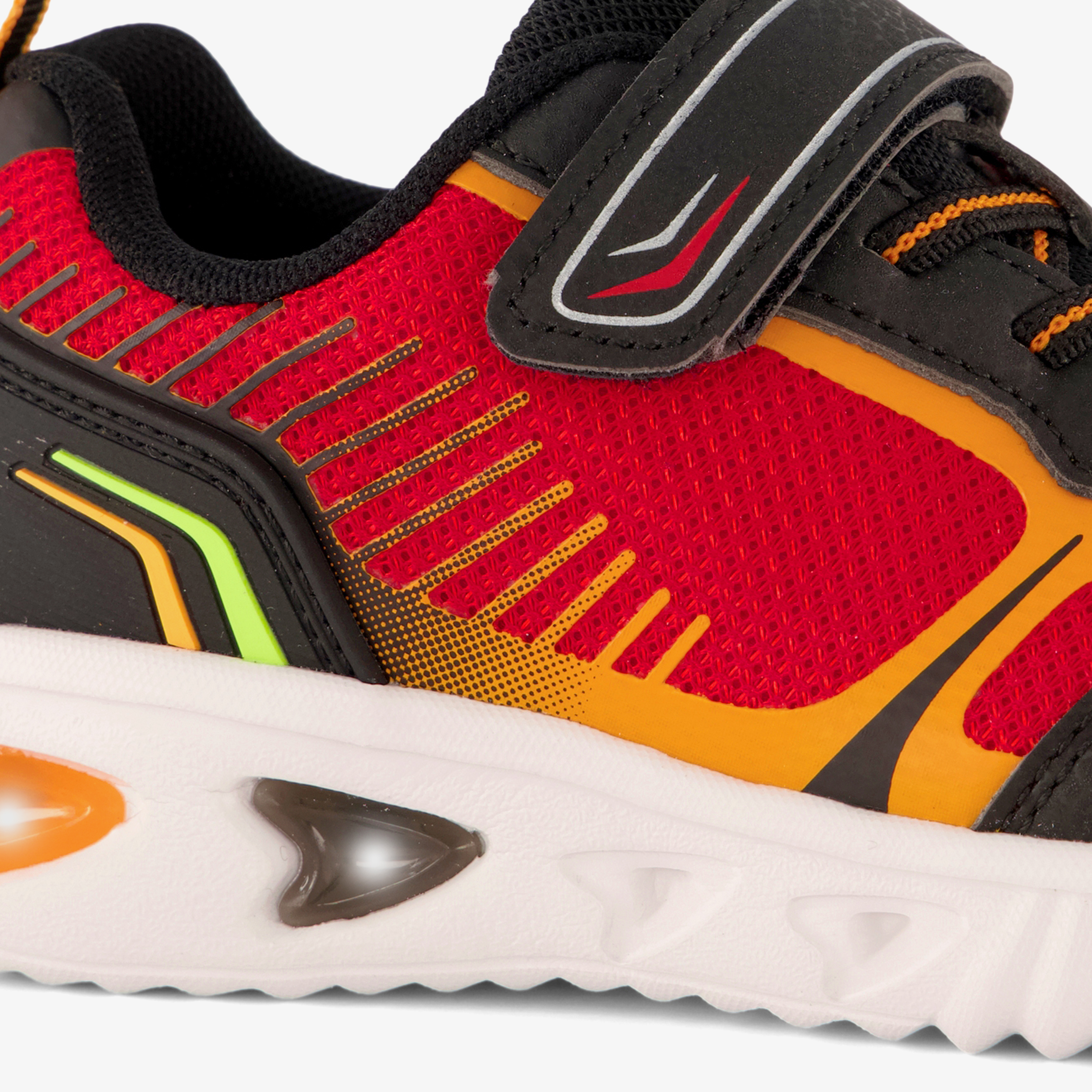 Blue Box jongens sneakers met lichtjes rood zwart – foto 5