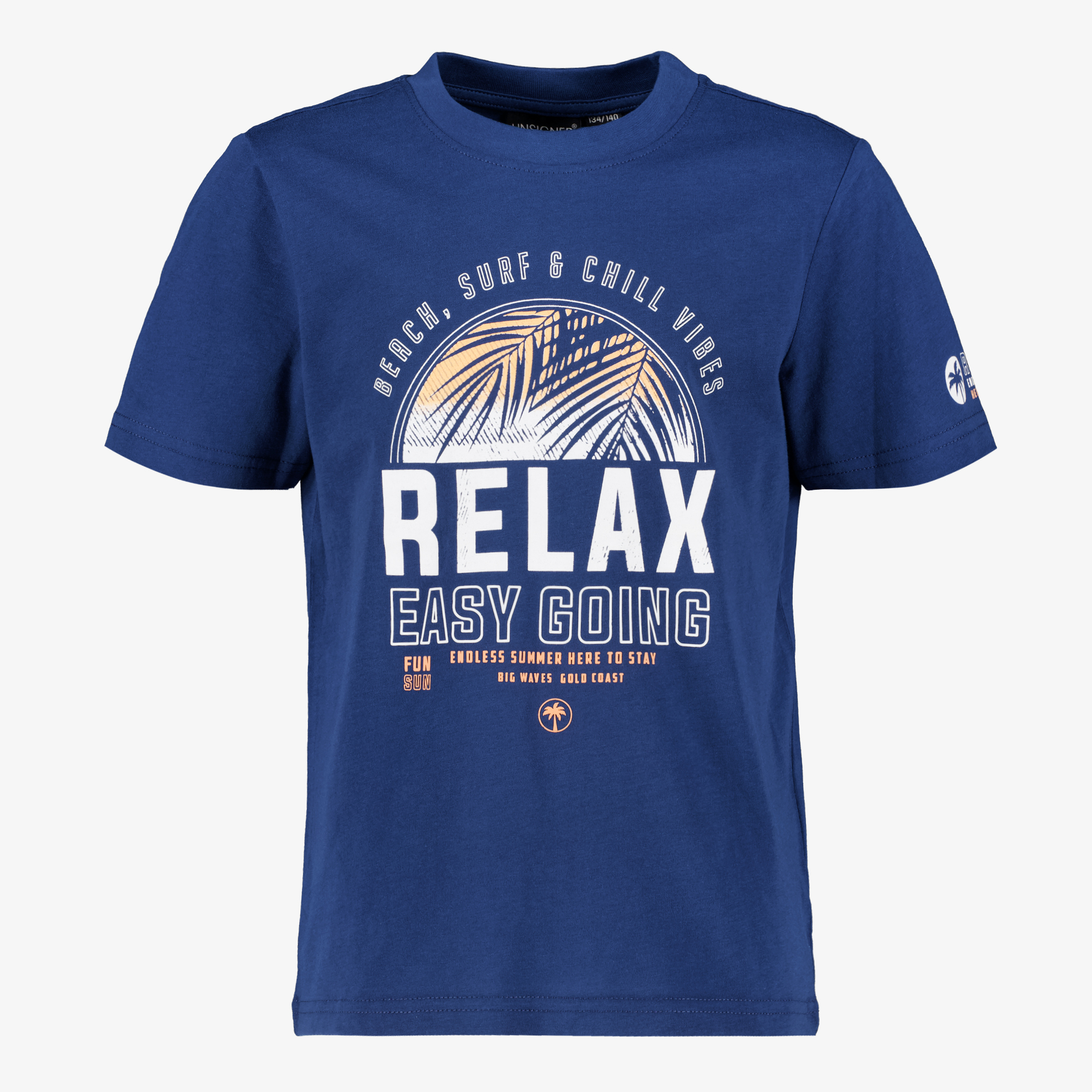 Unsigned jongens T-shirt met opdruk blauw t-shirts & tops