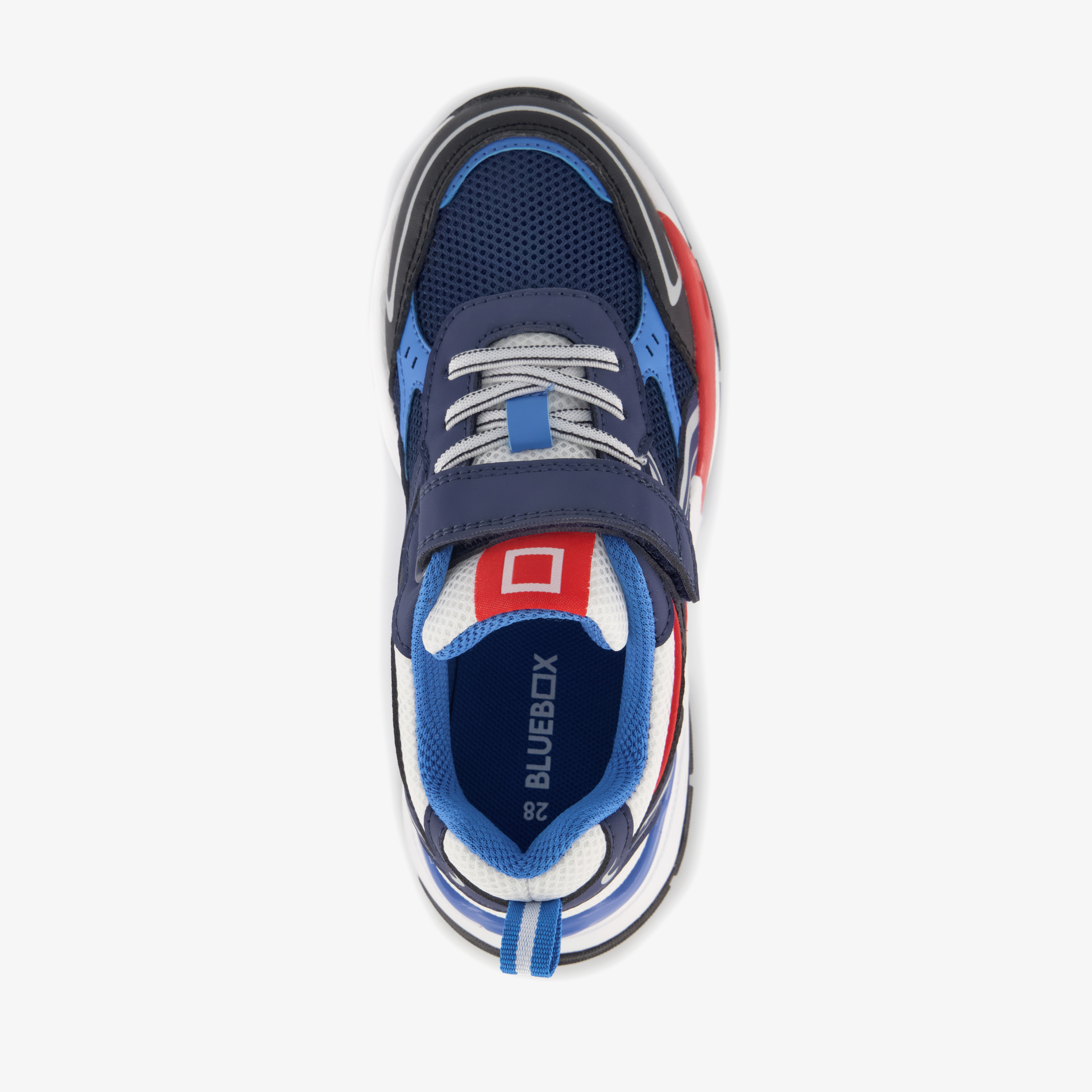 Blue Box jongens sneakers blauw rood – foto 4