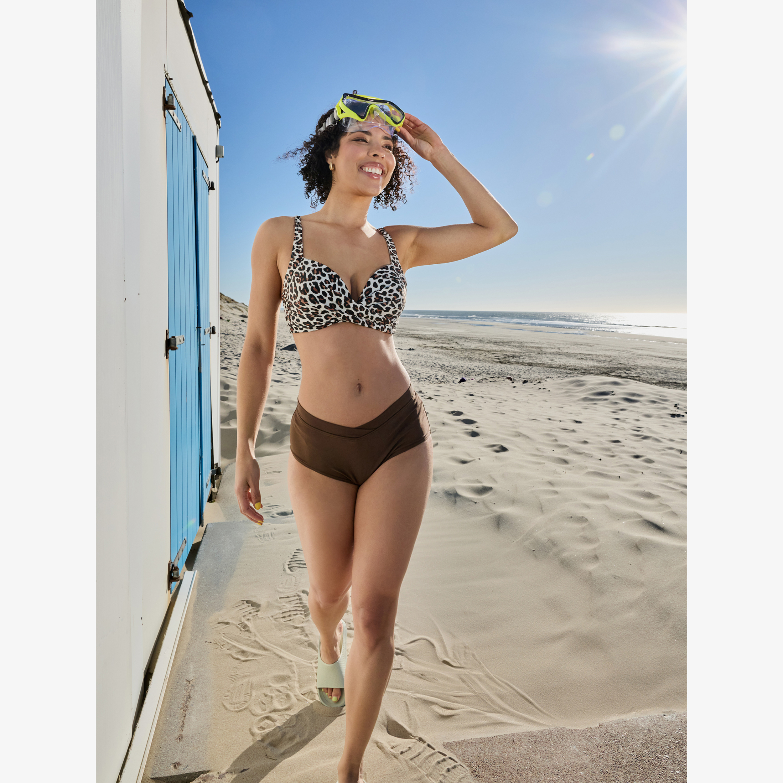 Osaga dames high waist hipster bikinibroekje bruin broeken & shorts – foto 2