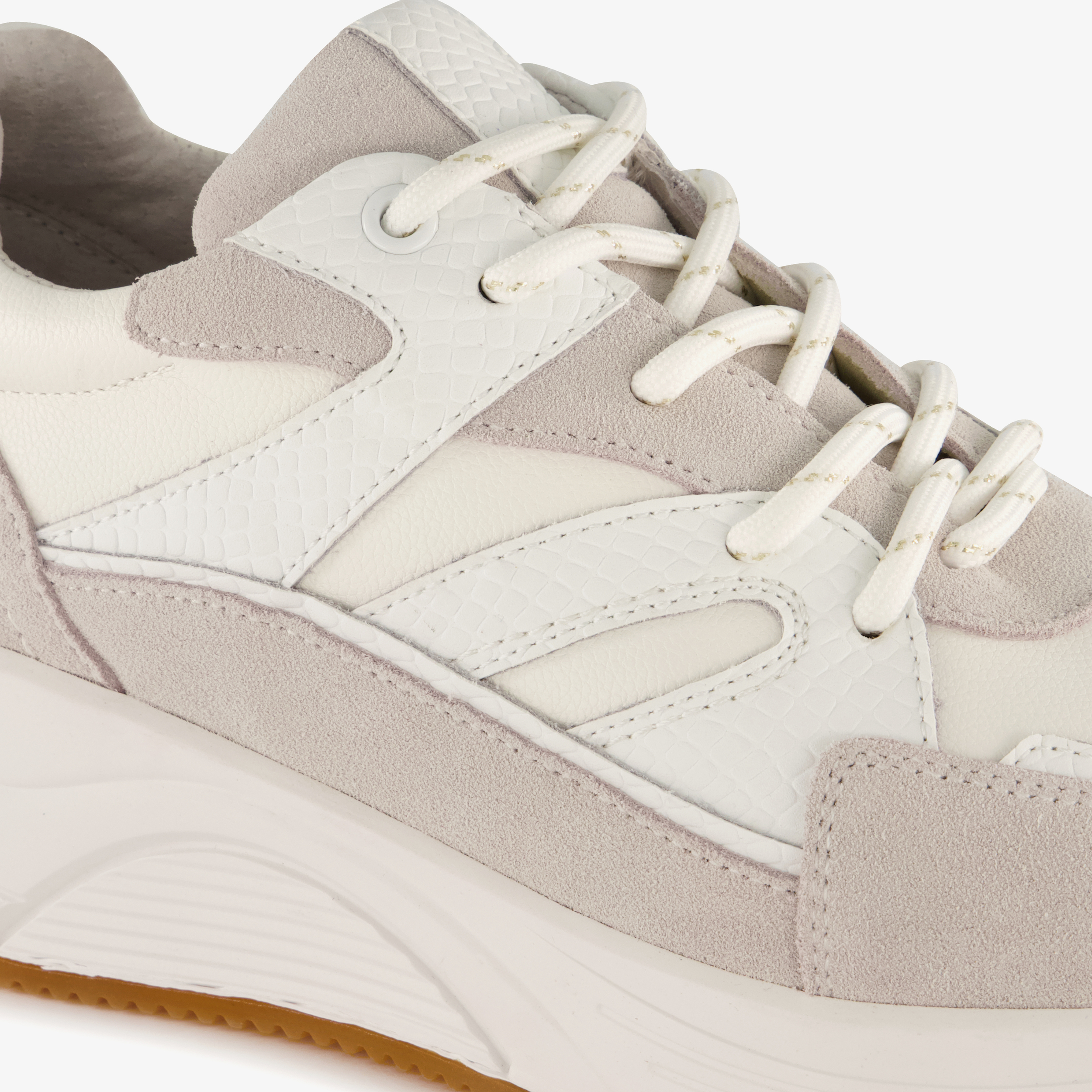 Hush Puppies leren dames sneakers wit beige – foto 5