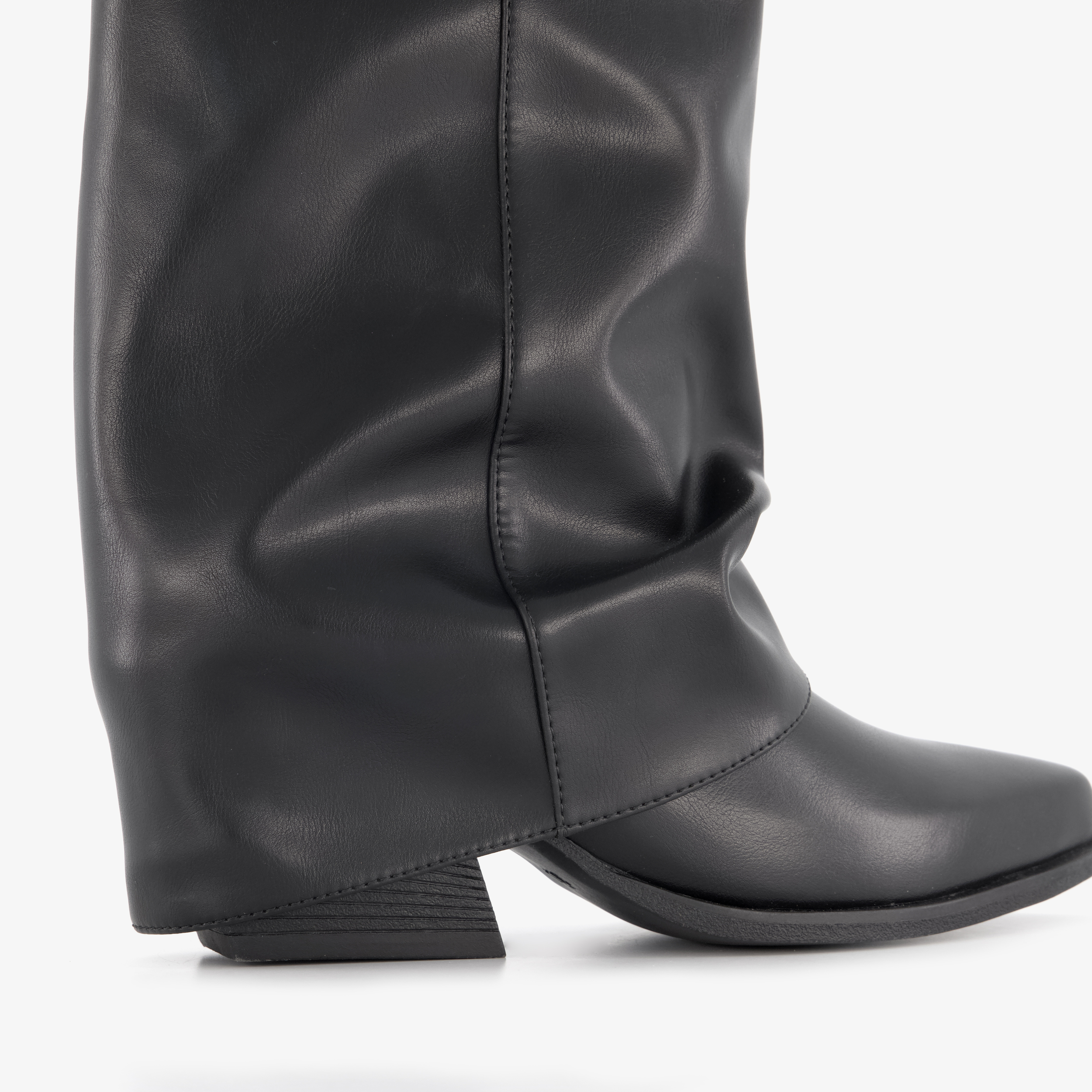 Blue Box slouchy dames cowboylaarzen met omslag zwart – foto 5