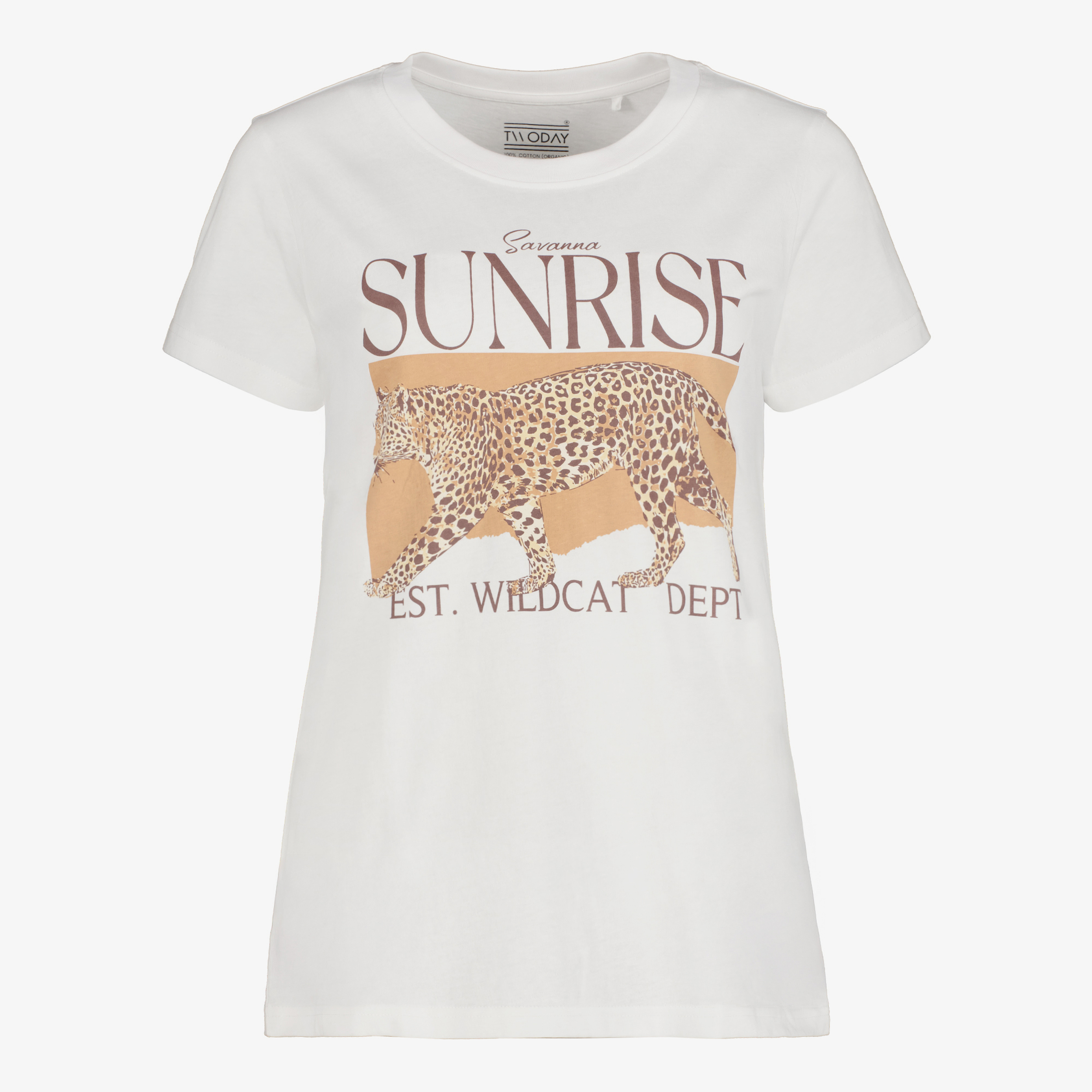 TwoDay dames T-shirt met panter wit t-shirts & tops