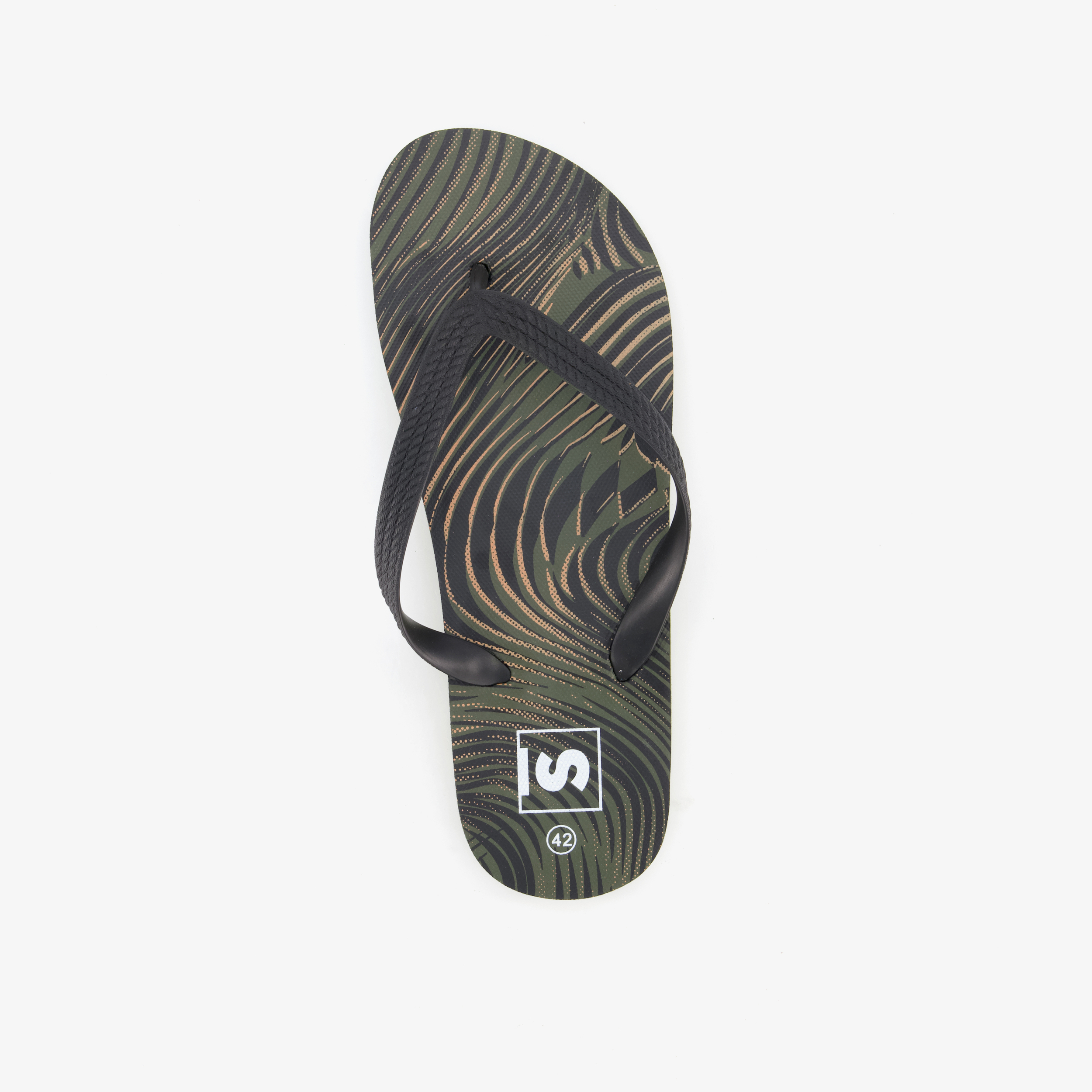 Heren teenslippers groen zwart – foto 4