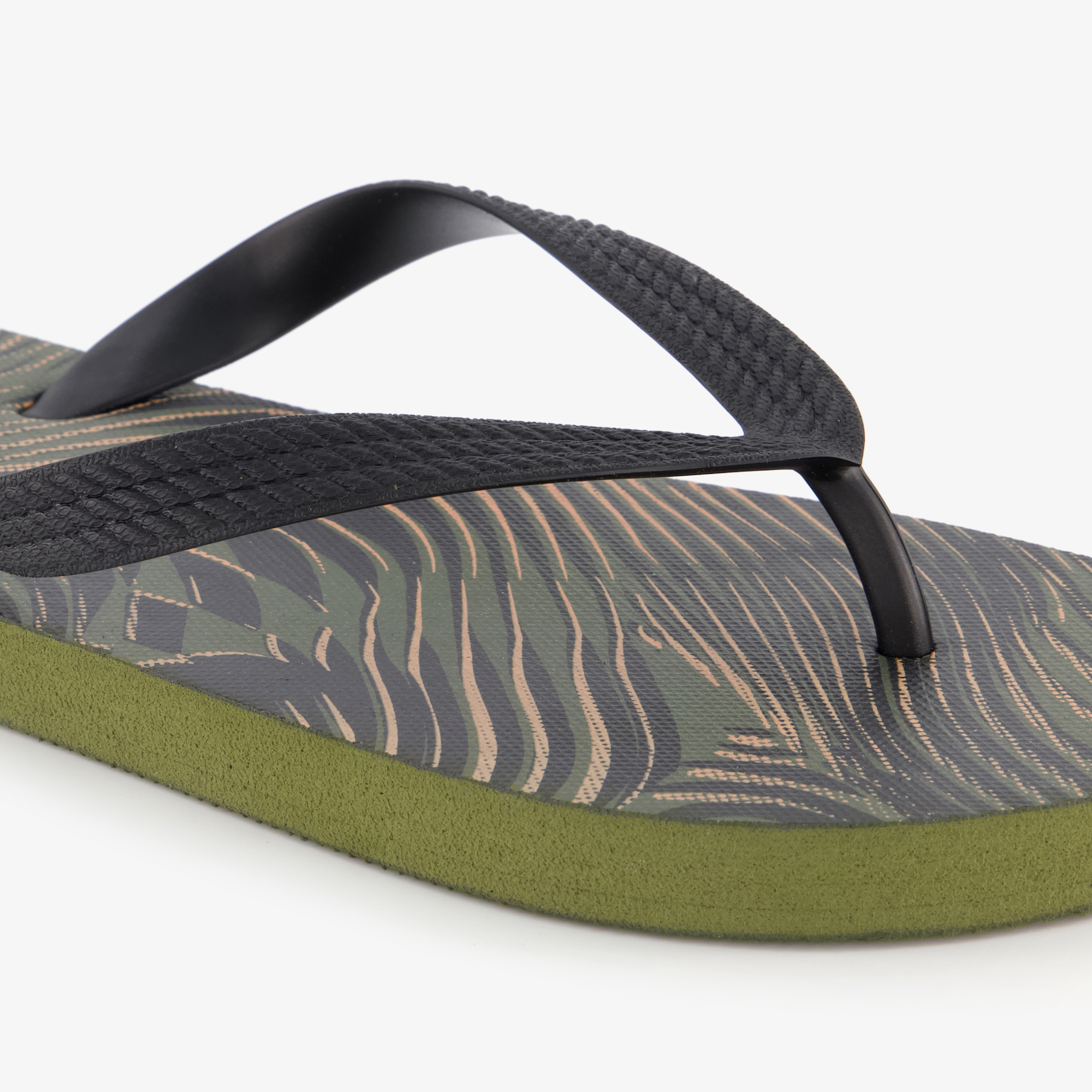 Heren teenslippers groen zwart – foto 5