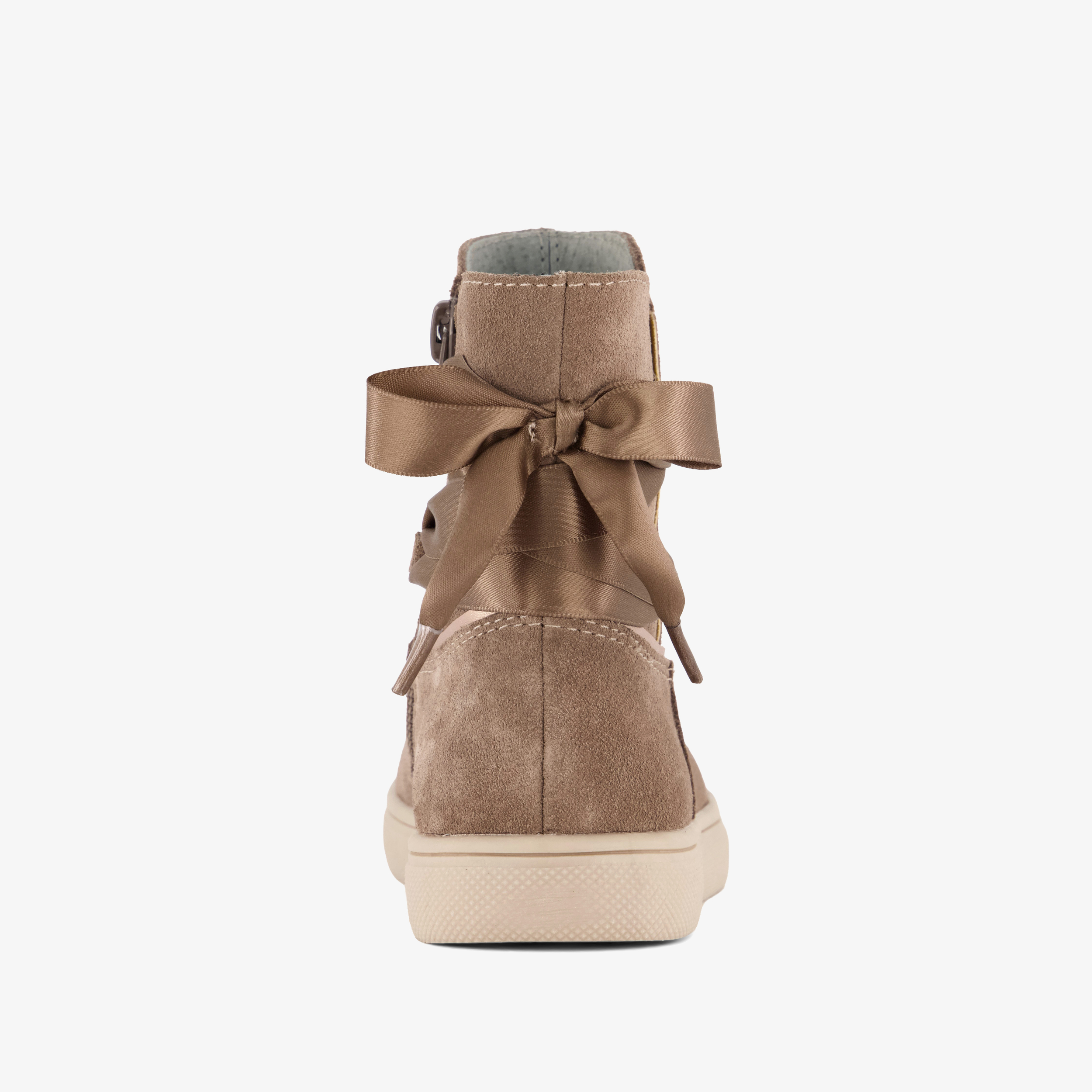 Stap suède meisjes enkellaarsjes met strikjes beige – foto 2