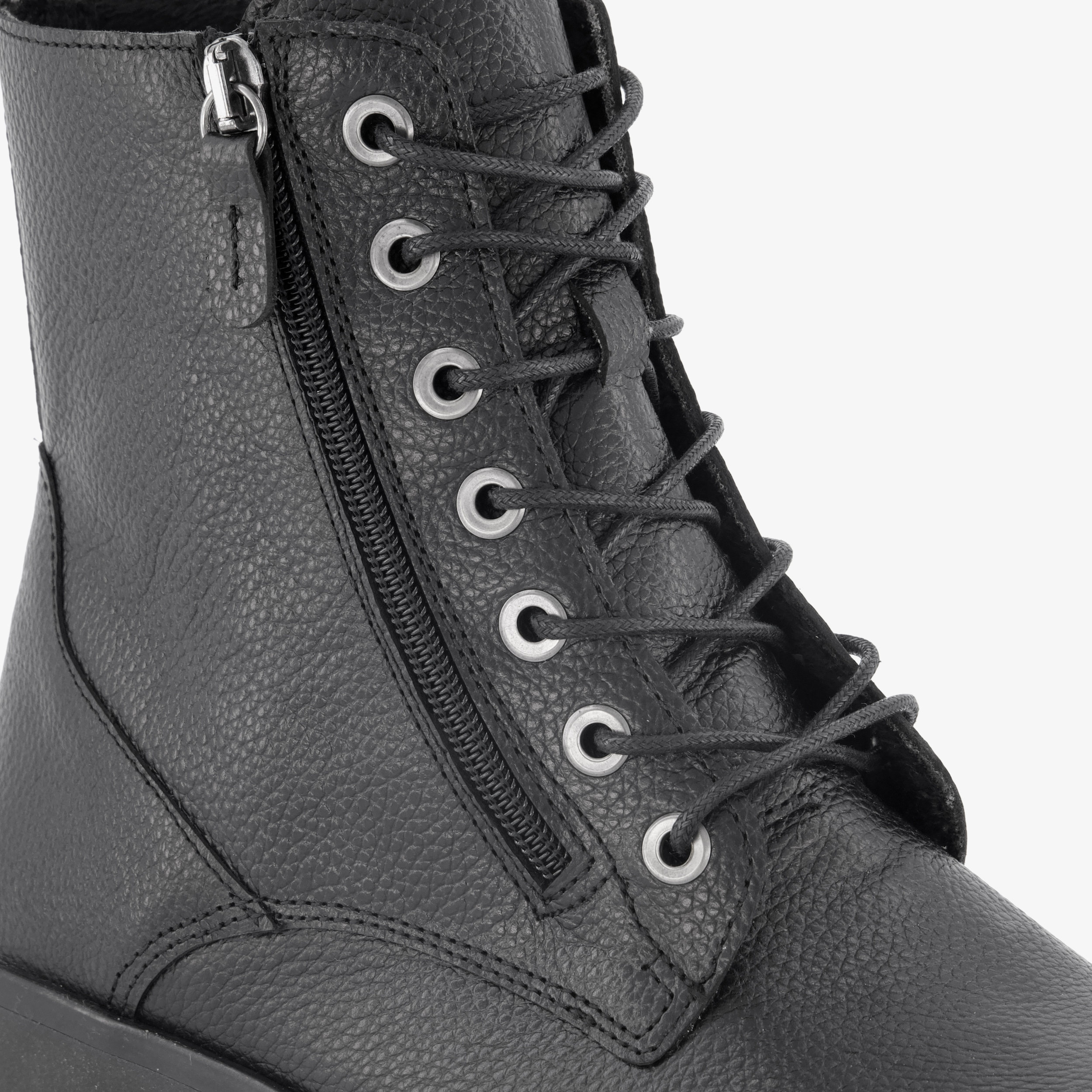 Hush Puppies leren dames veterboots zwart laarzen – foto 5