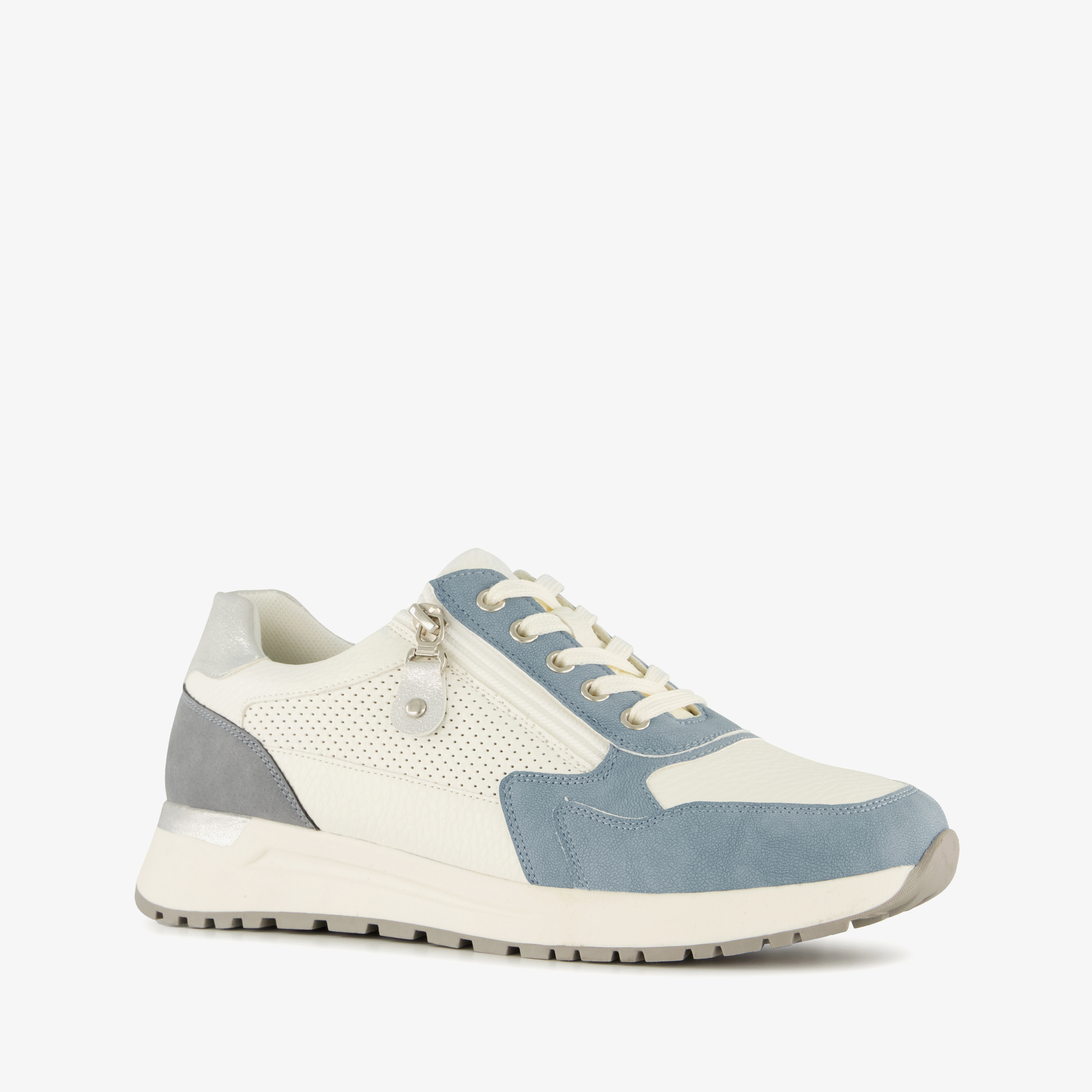 Natuform dames sneakers blauw wit