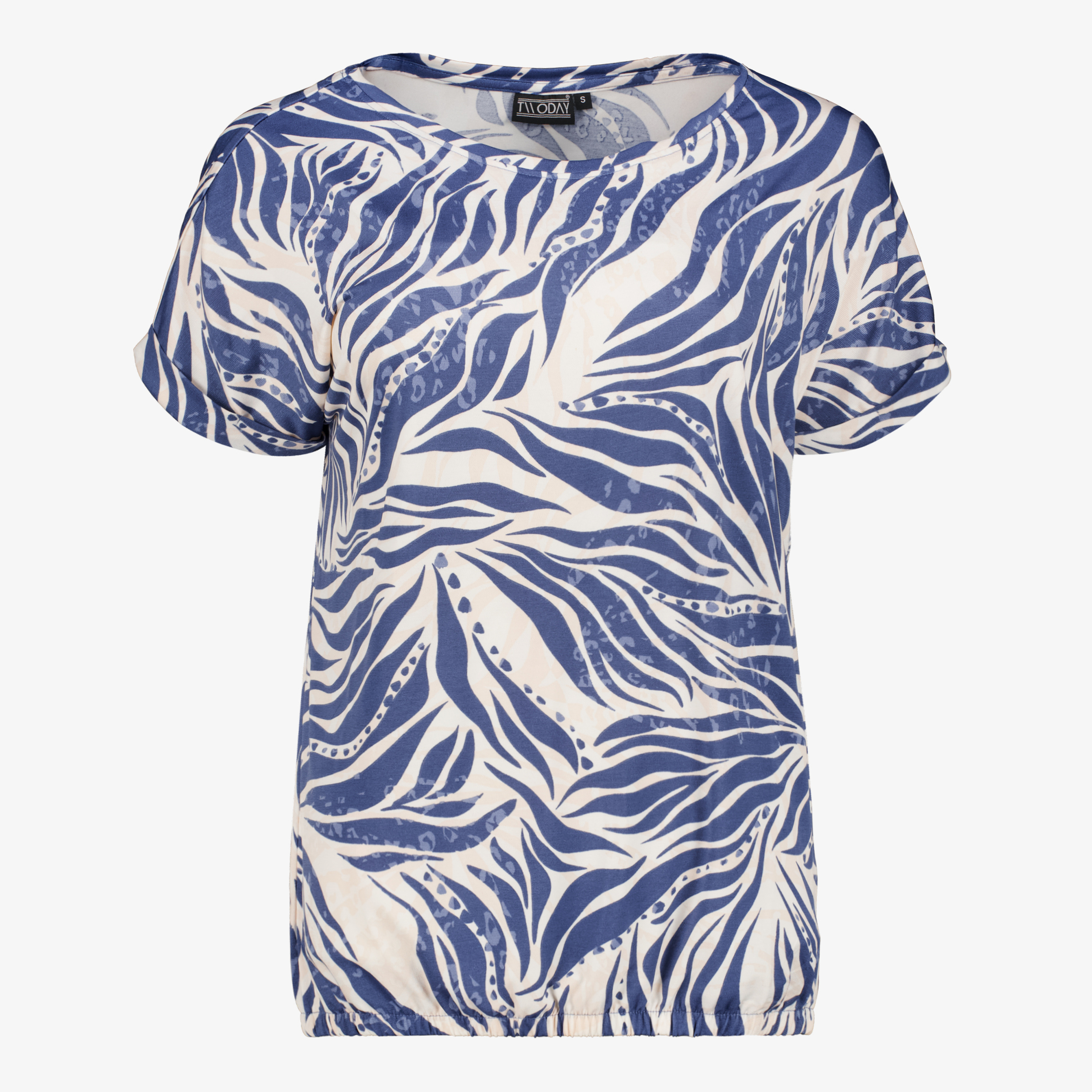 TwoDay dames top met print blauw wit t-shirts & tops