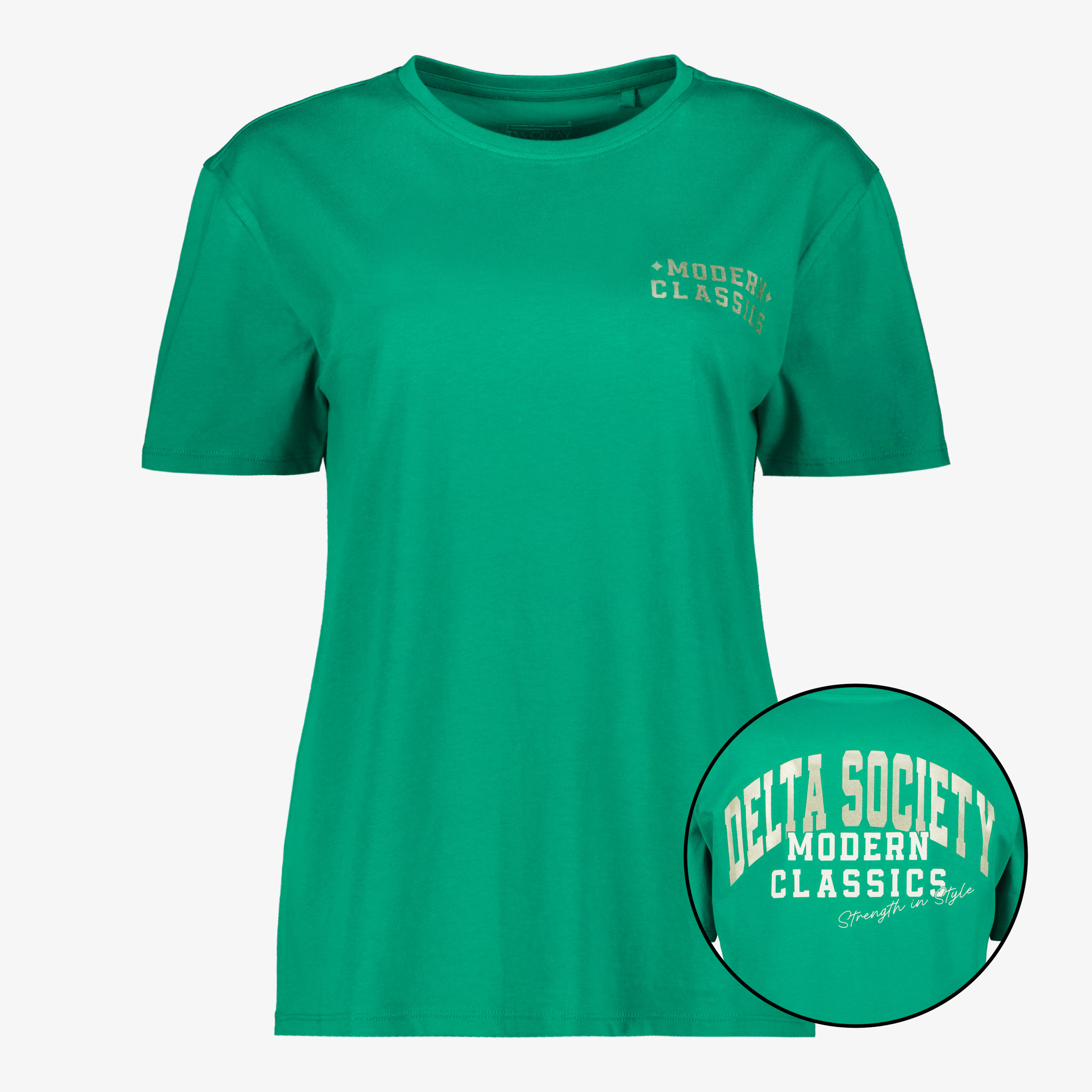 TwoDay dames T-shirt met backprint groen t-shirts & tops