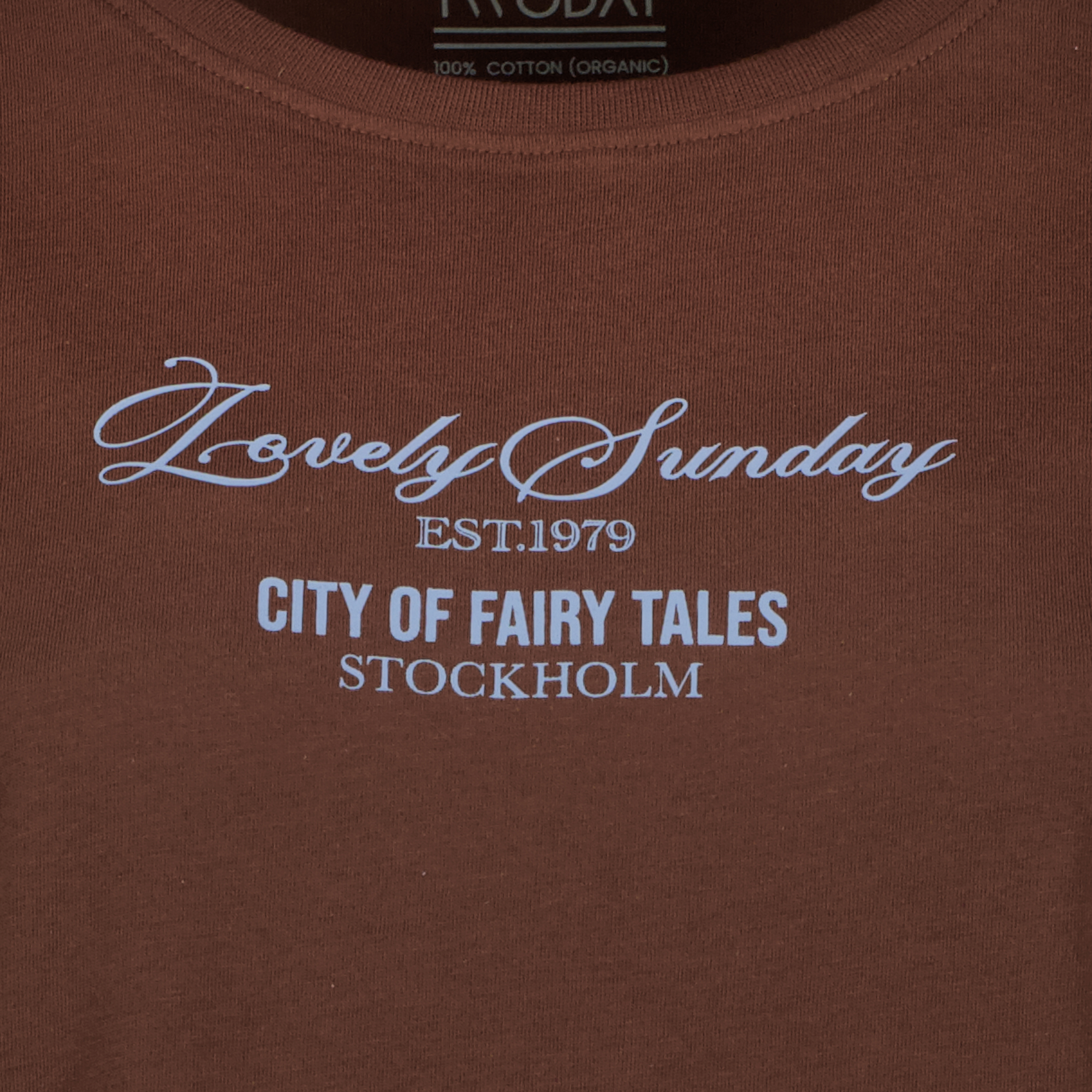 TwoDay dames T-shirt met backprint bruin t-shirts & tops – foto 2