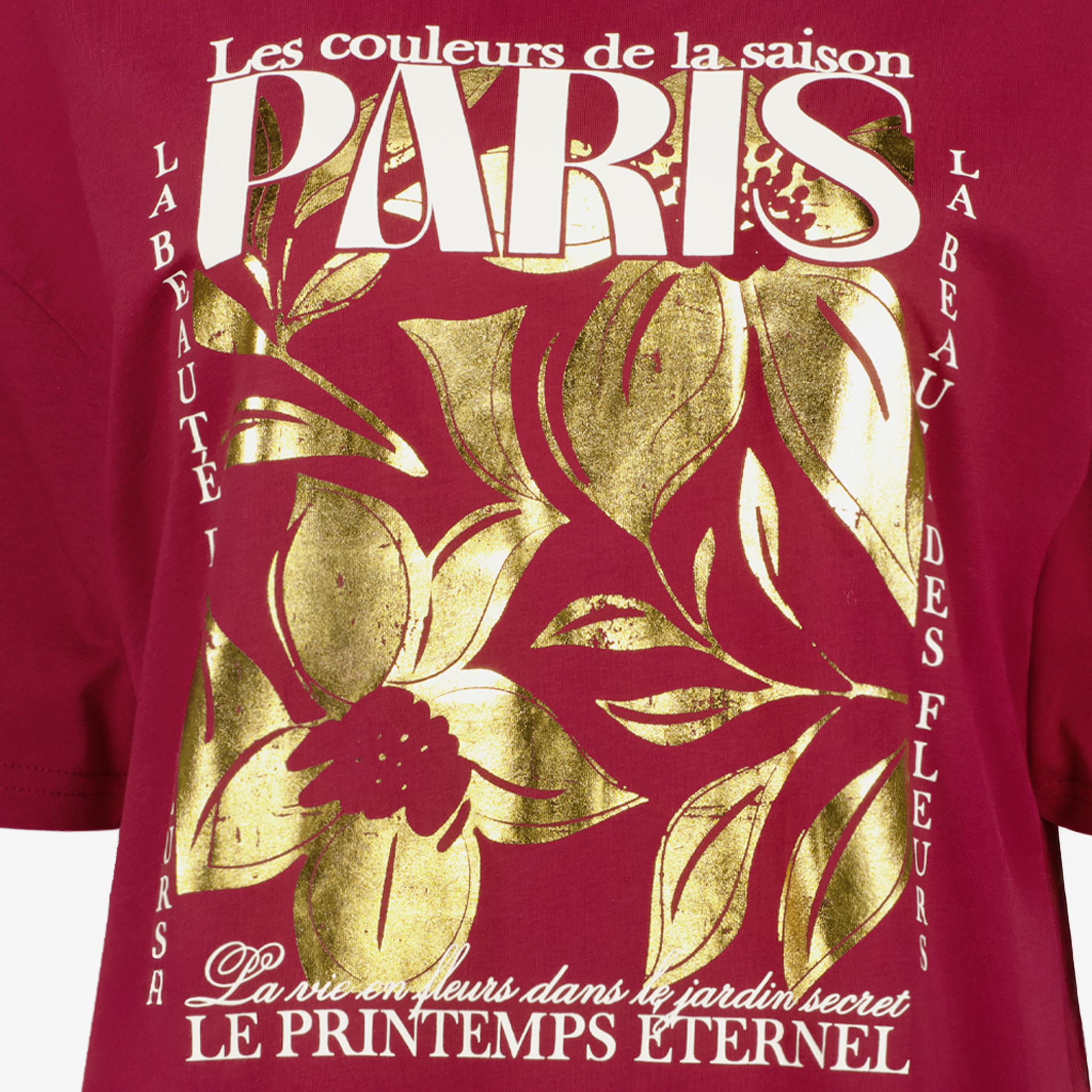 TwoDay oversized dames T-shirt met print rood goud t-shirts & tops – foto 2